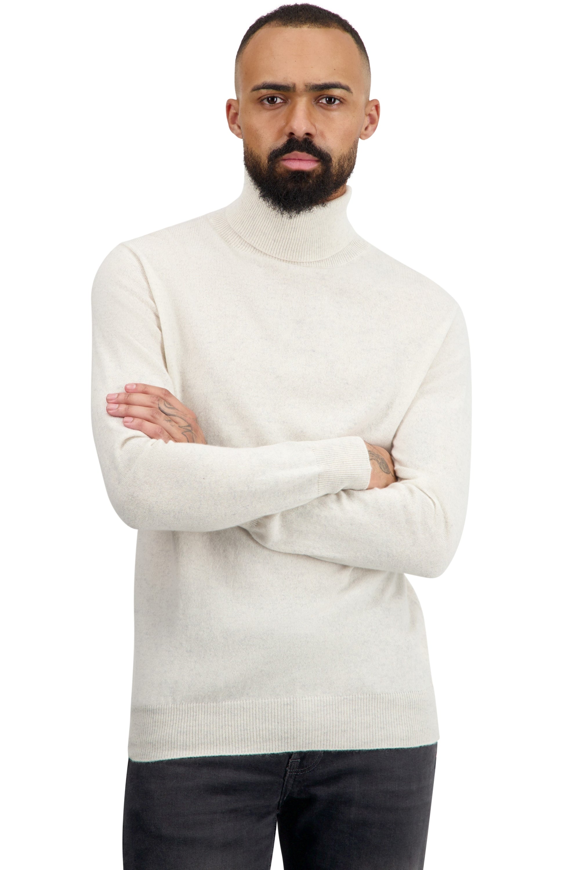 Tarry men's cashmere jumper - phantom - Mahogany