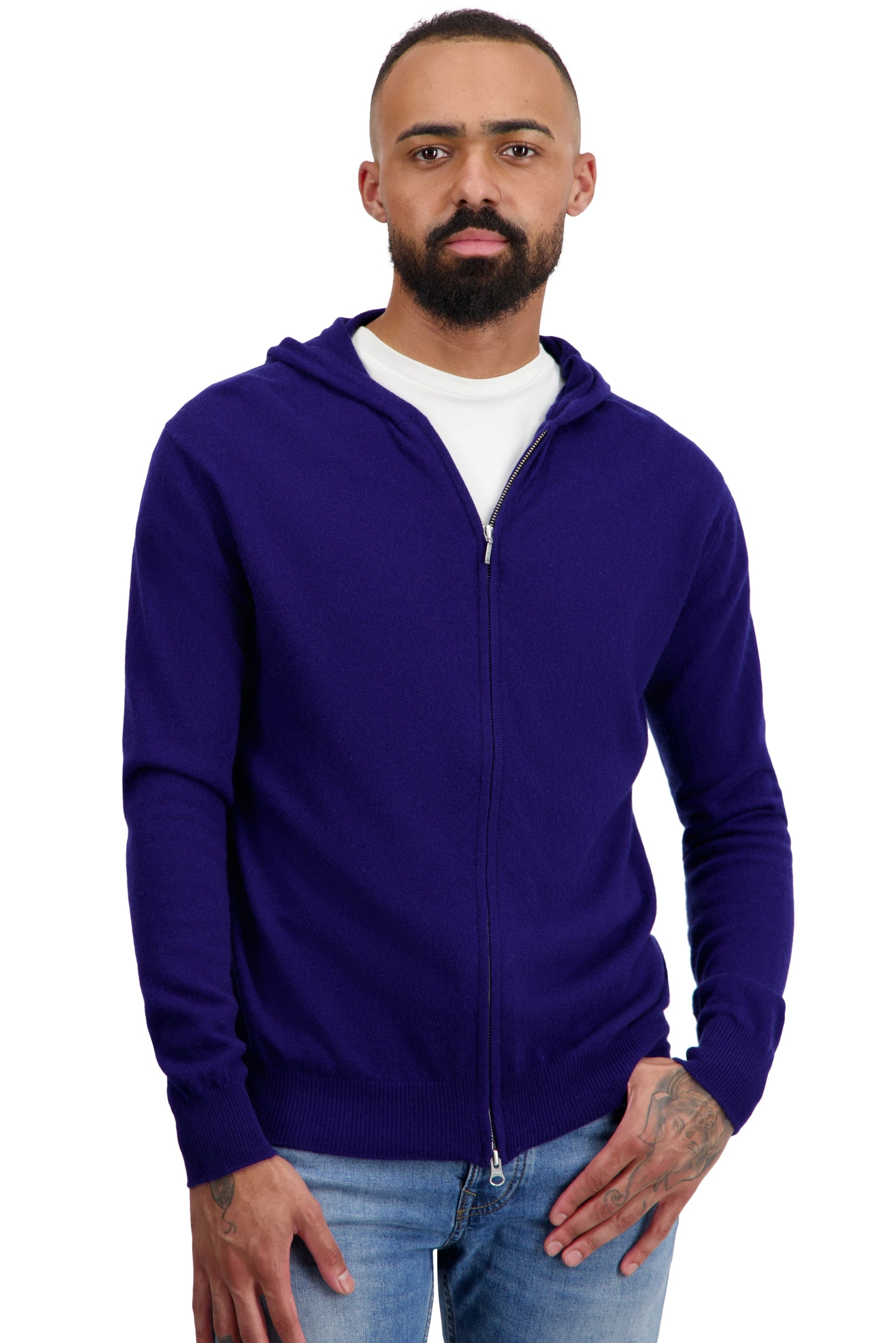 Taboo men's cashmere jumper - french navy - Mahogany