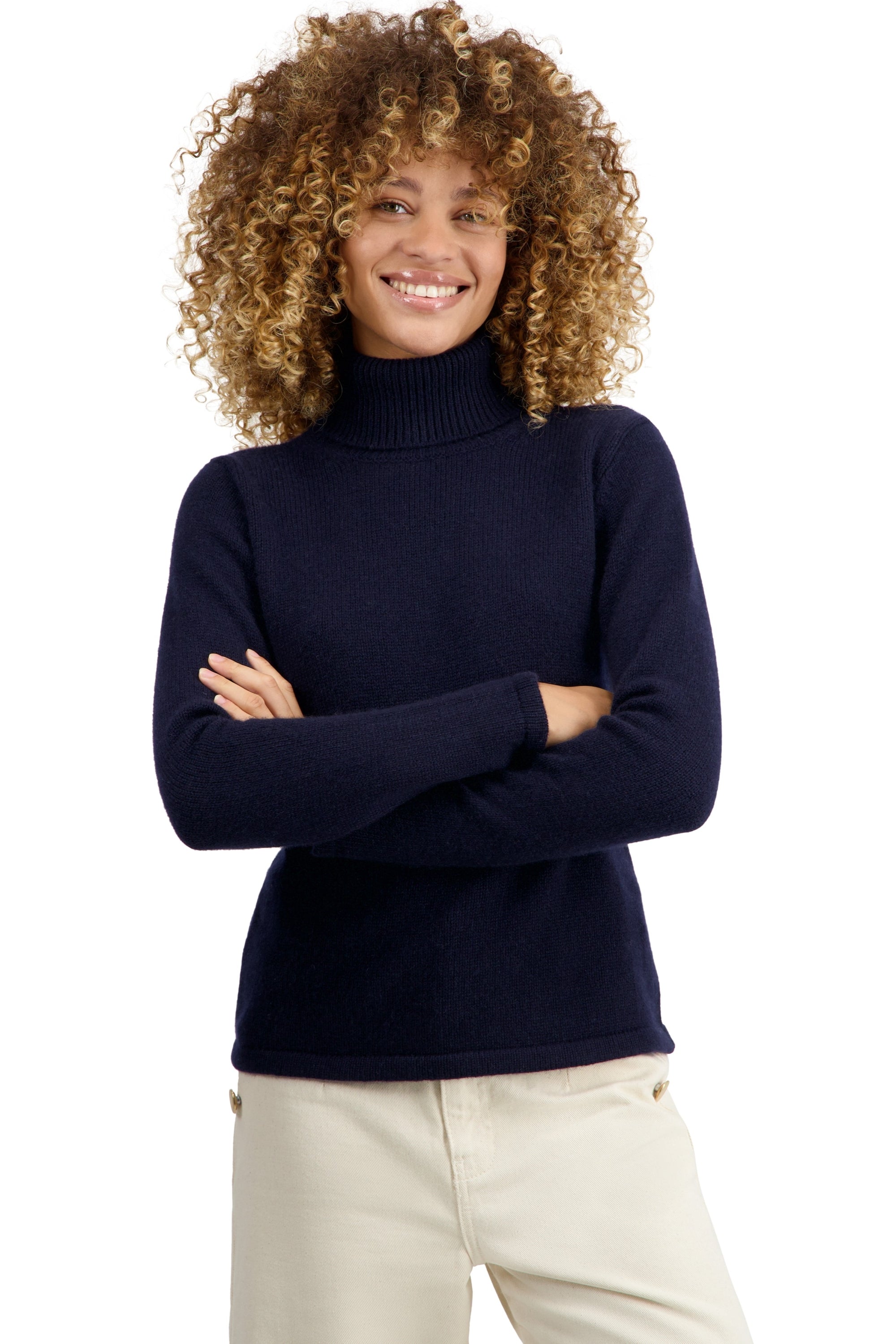 Women's cashmere Taipei - dark navy - Mahogany