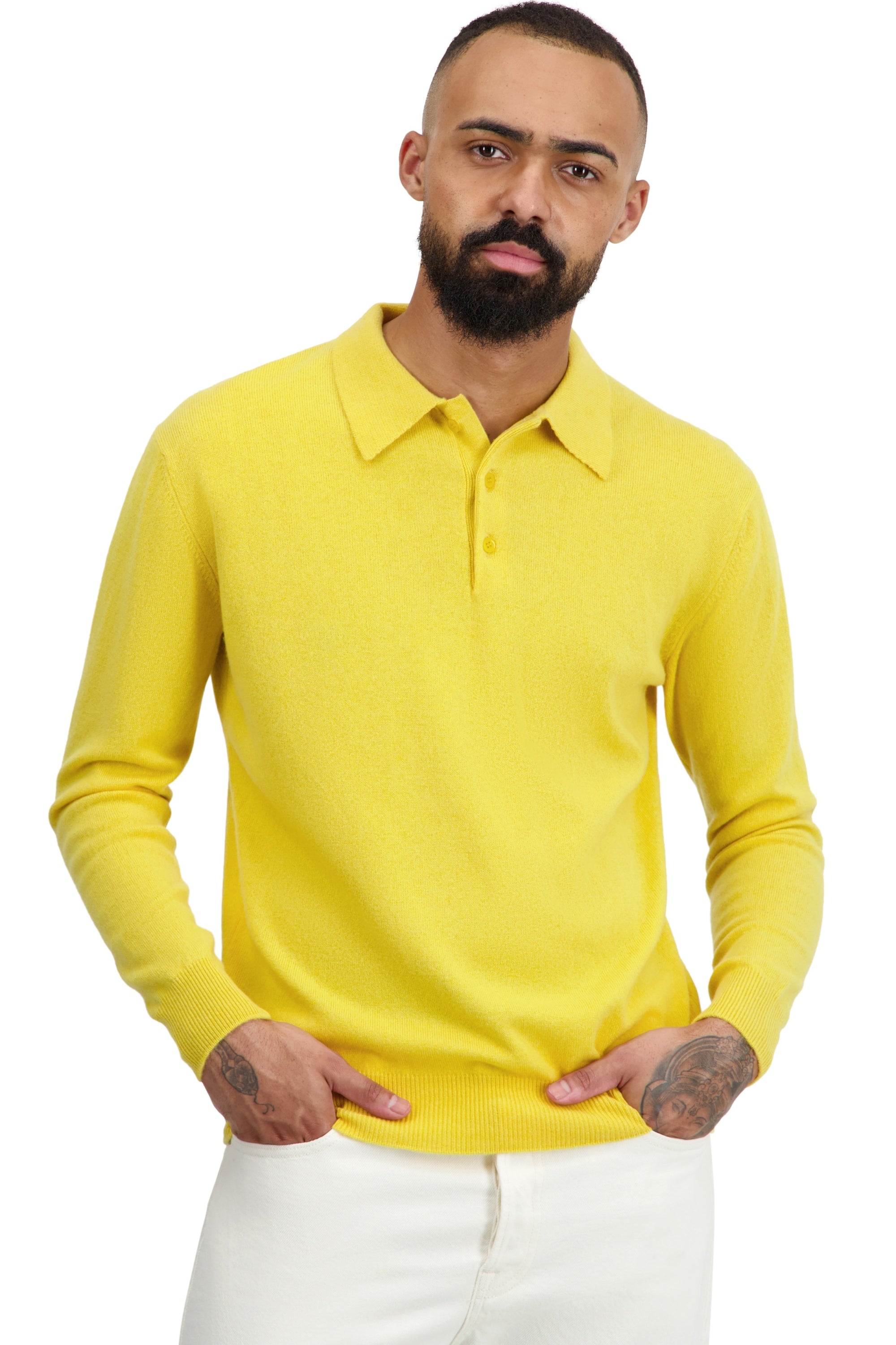 Tarn men's cashmere jumper - sunbeam - Mahogany
