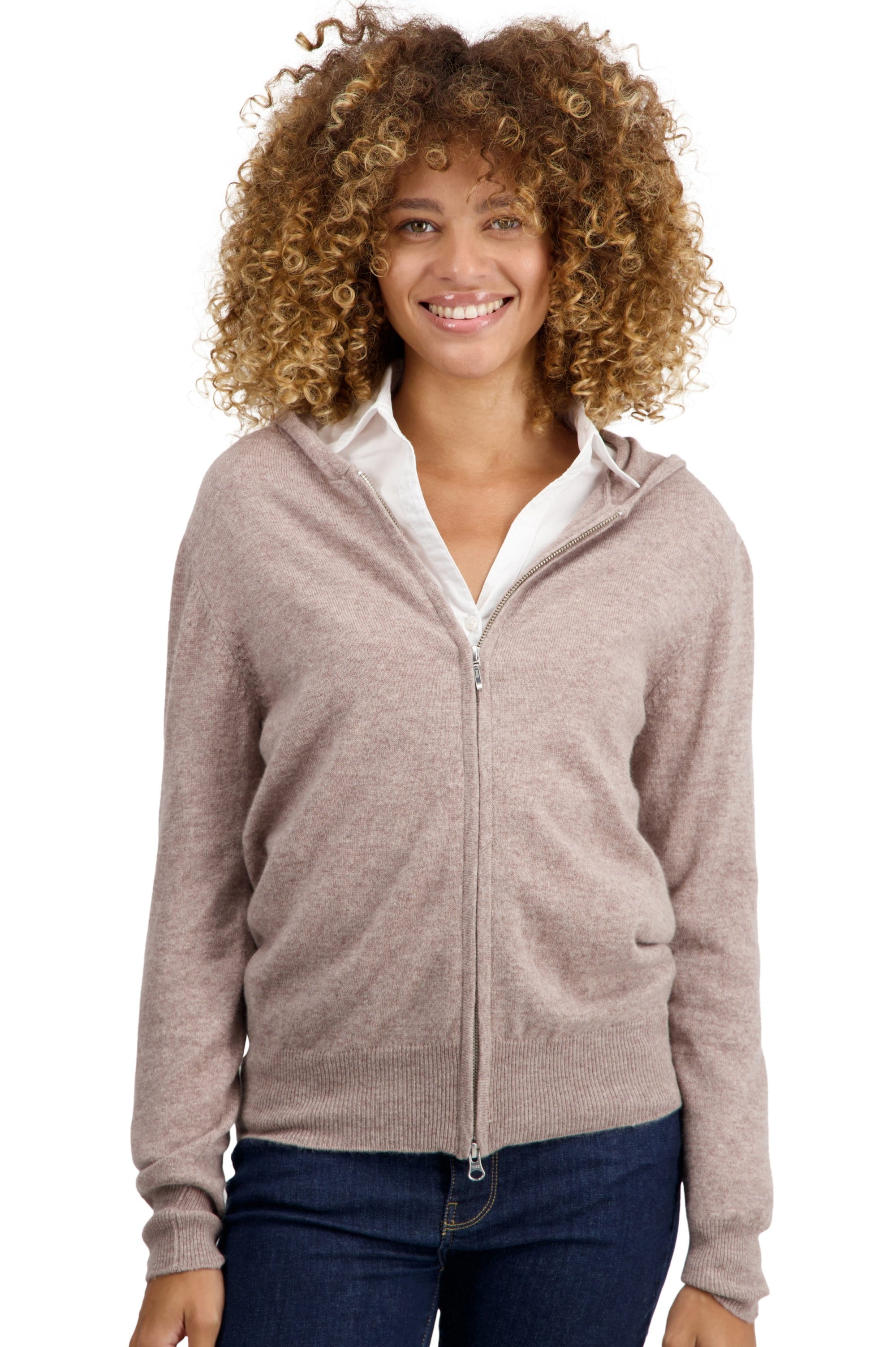 Women's cashmere Tina - toast - Mahogany