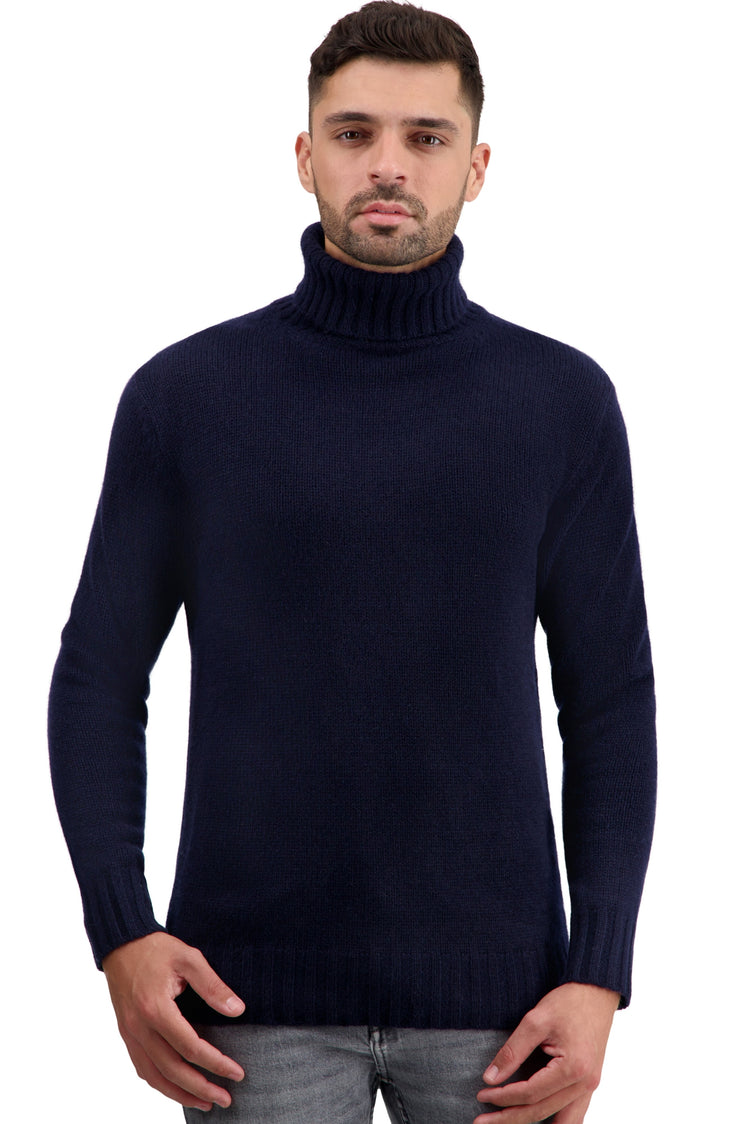 Tobago men's cashmere jumper - dark navy - Mahogany