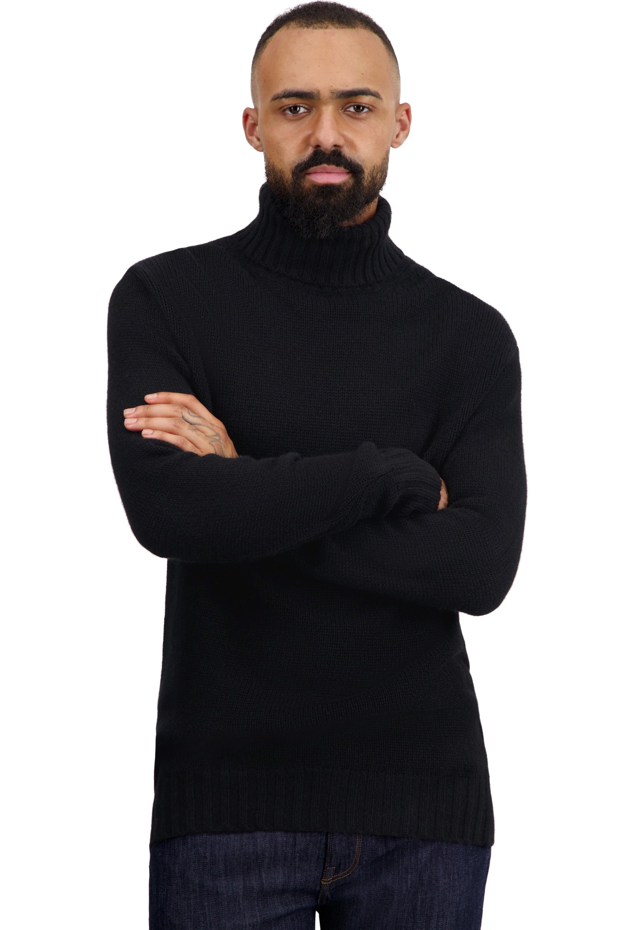 Tobago men's cashmere - black - Mahogany