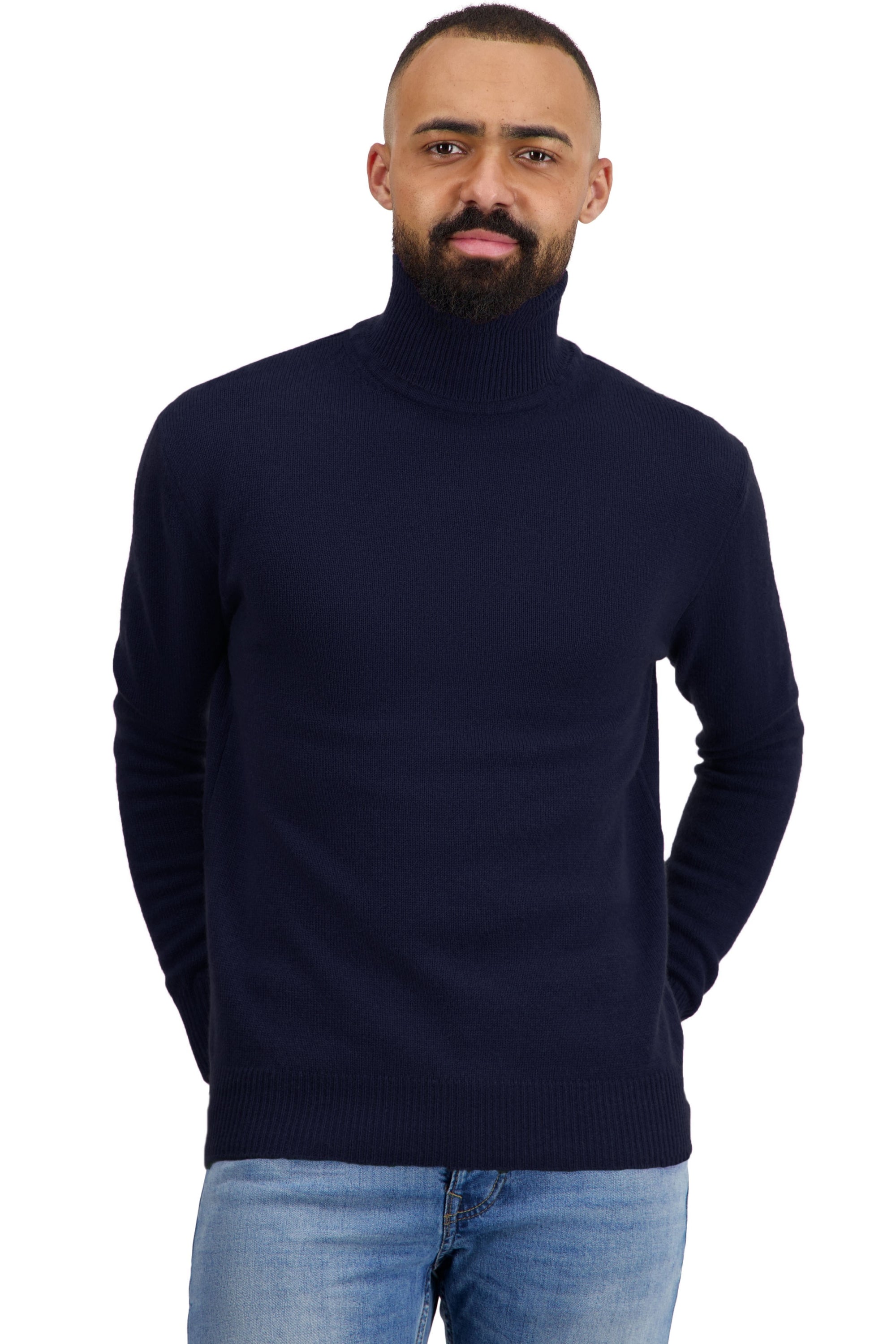 Torino cashmere men's jumper - dark navy - Mahogany