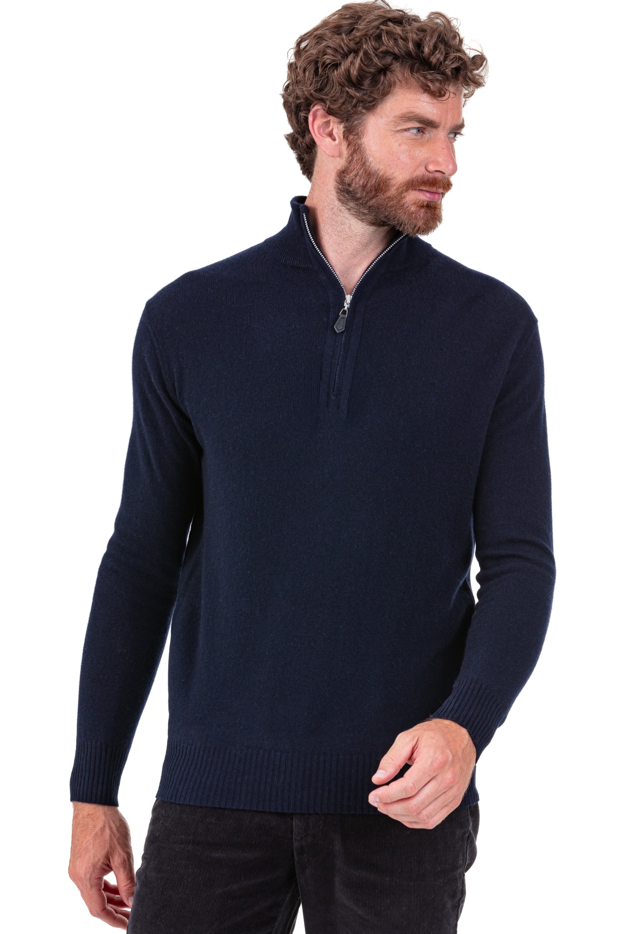 Toulon cashmere jumper for men - dark navy - Mahogany