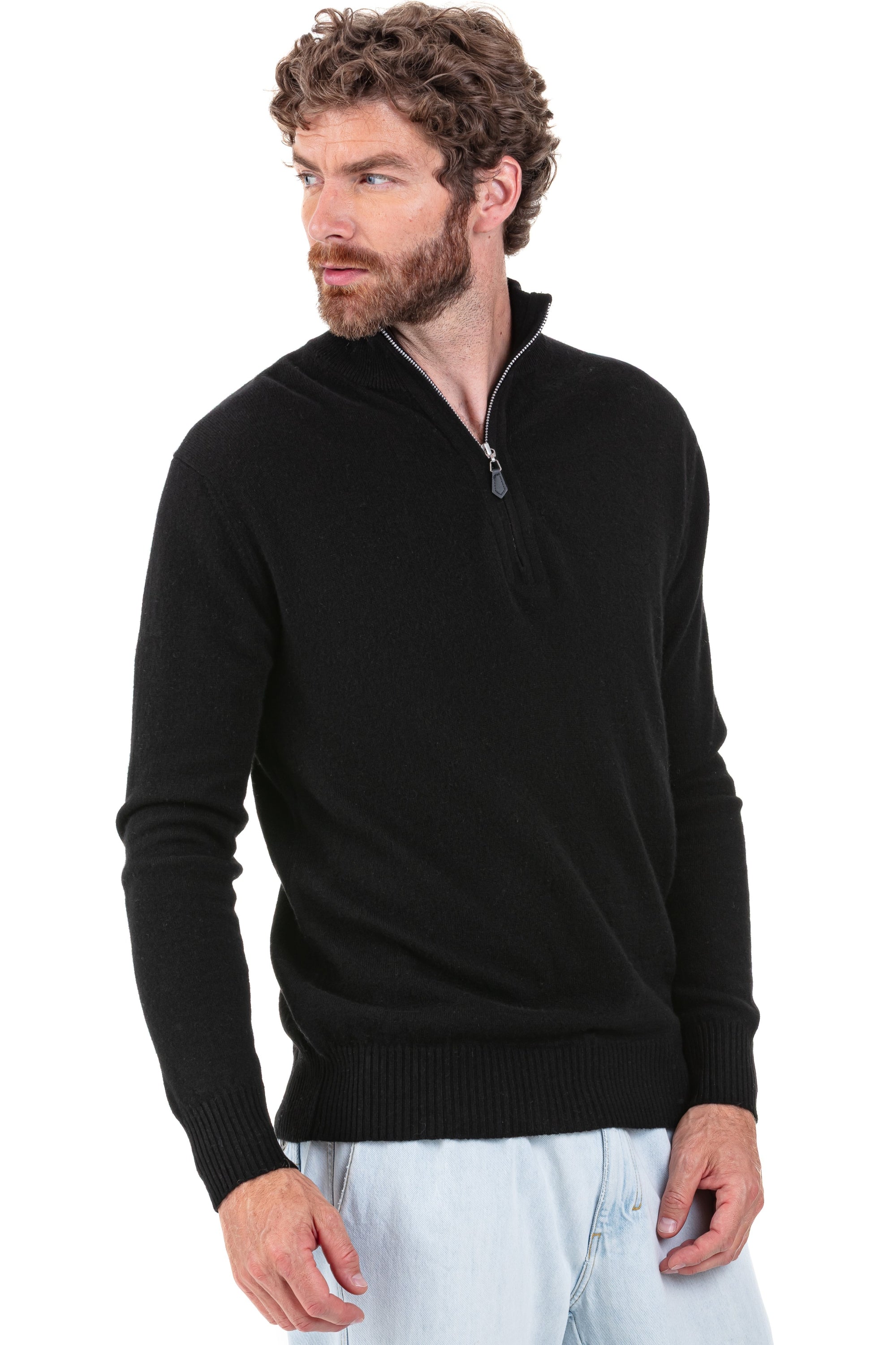 Toulon cashmere jumper for men - black - Mahogany
