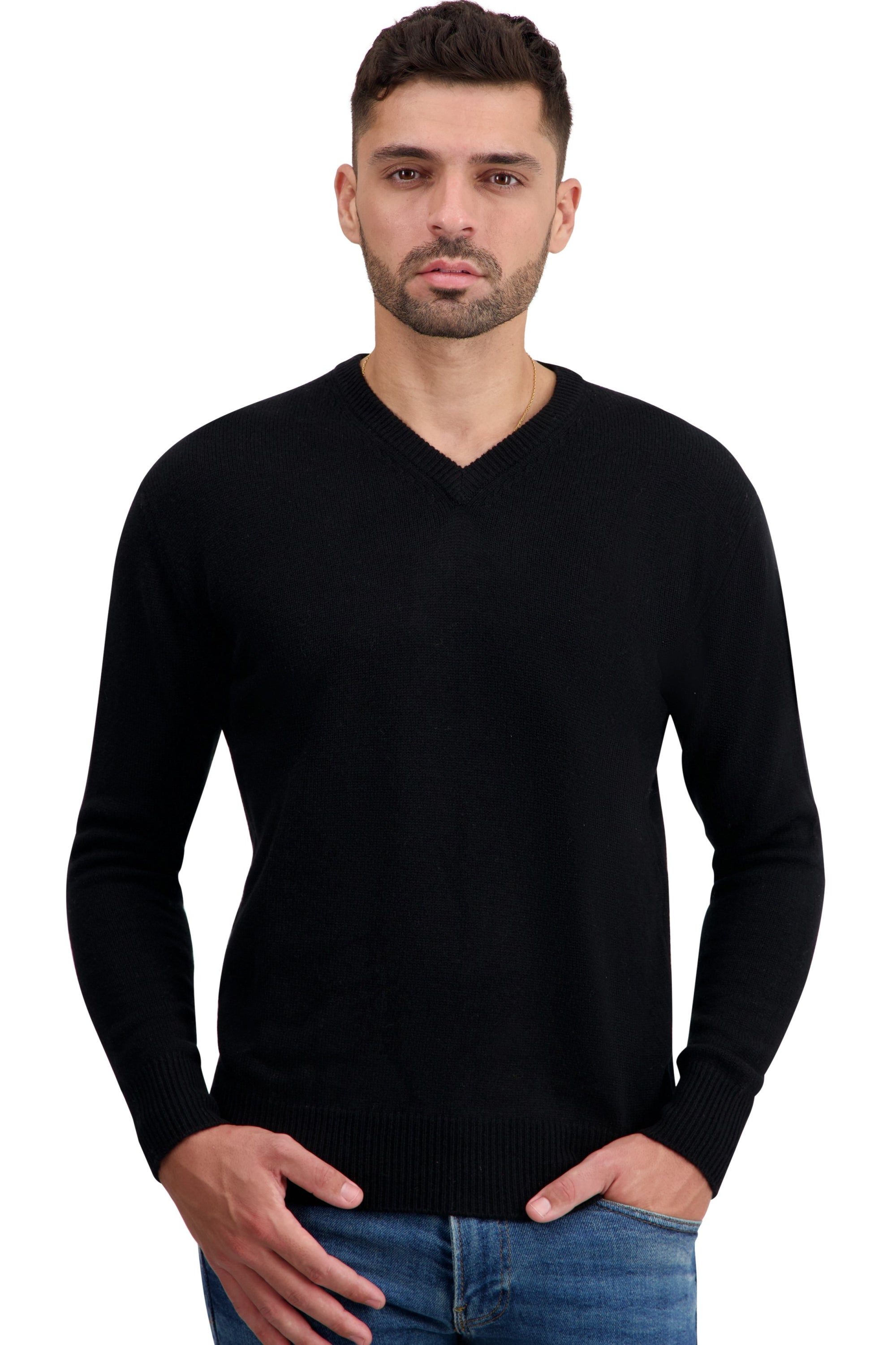 Cashmere turtleneck for men - black - Mahogany