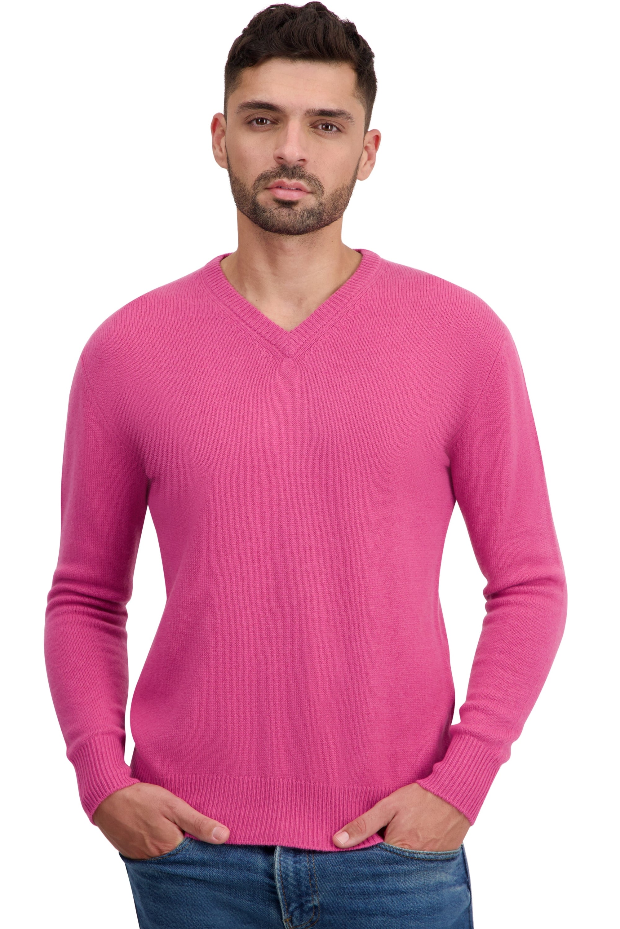 Cashmere turtleneck for men - poinsetta - Mahogany