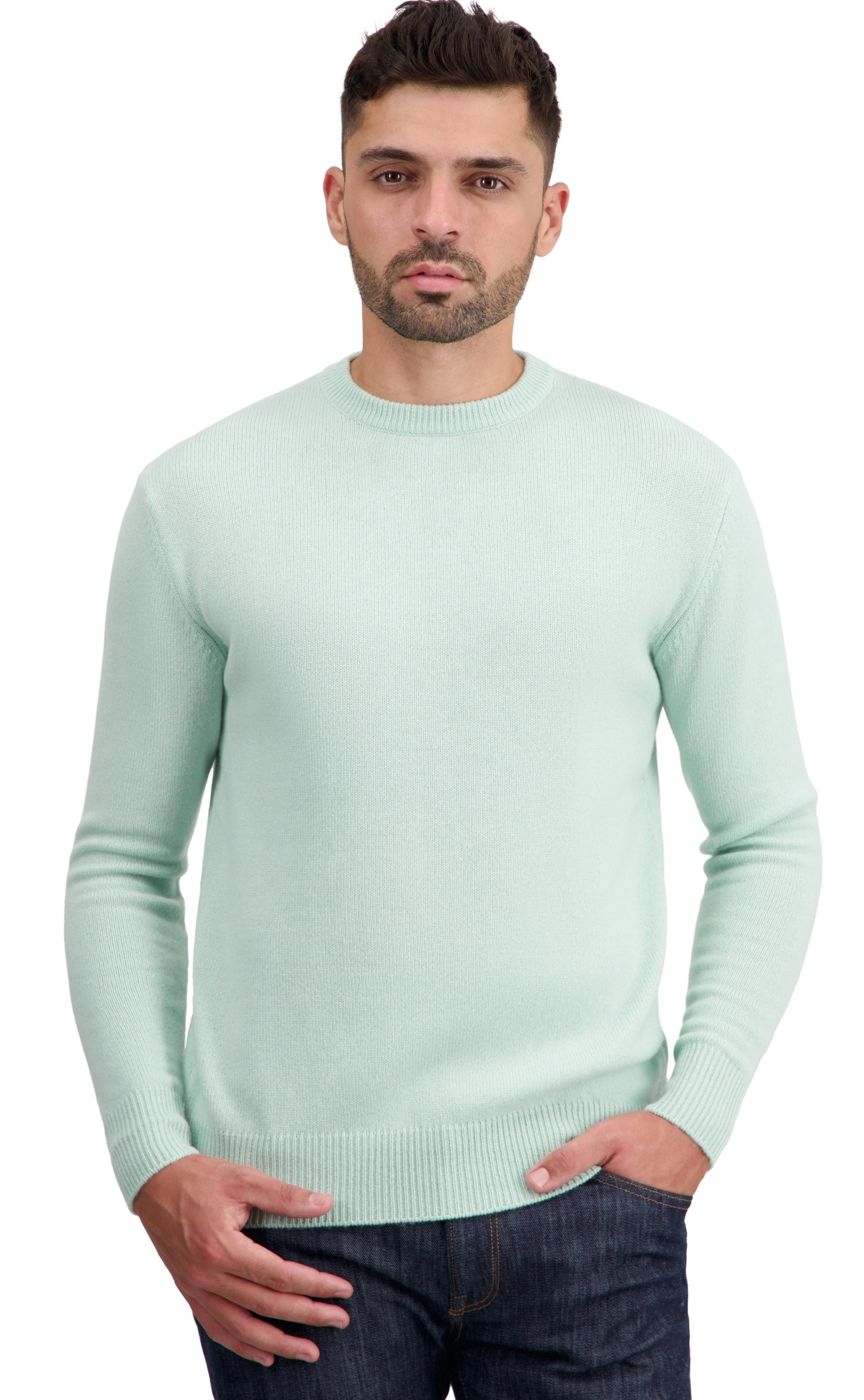 Touraine men's cashmere jumper - embrace - Mahogany