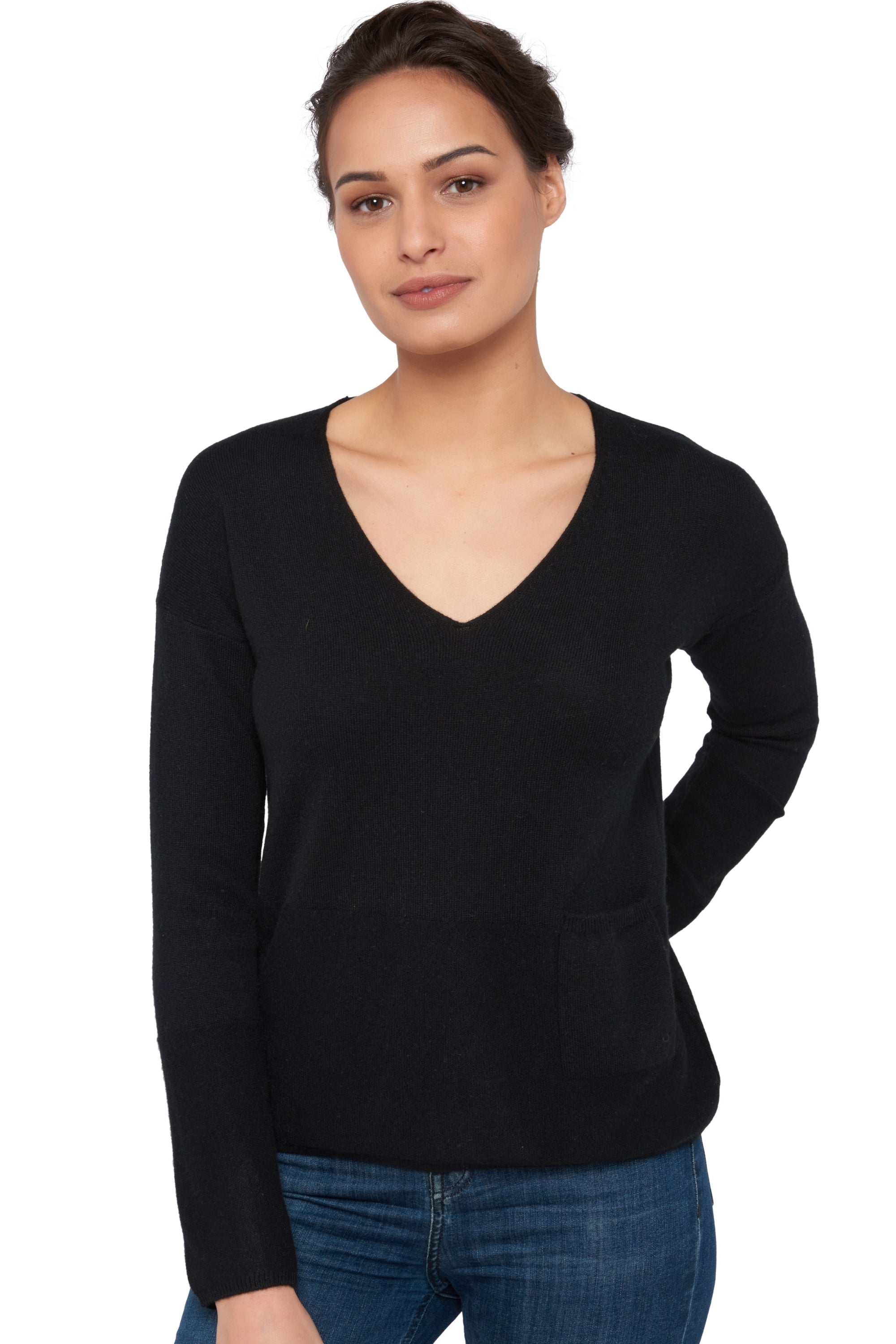 Uliana women's cashmere jumper - black - Mahogany