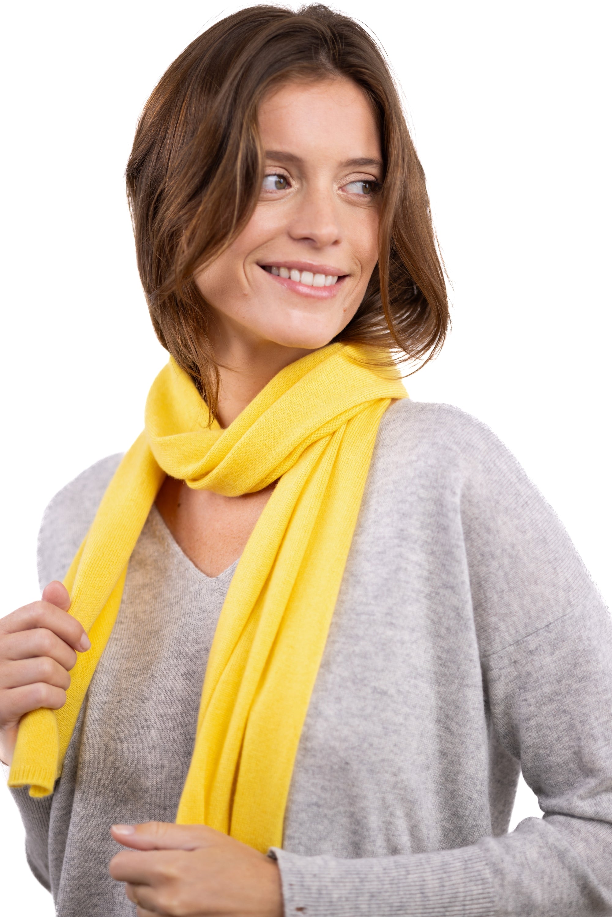 Ozone in mixed cashmere - daffodil - Mahogany