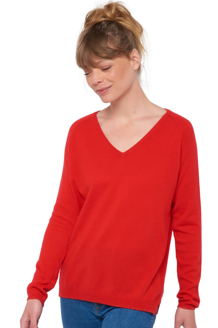 Zanjan in cashmere for women - red - Mahogany