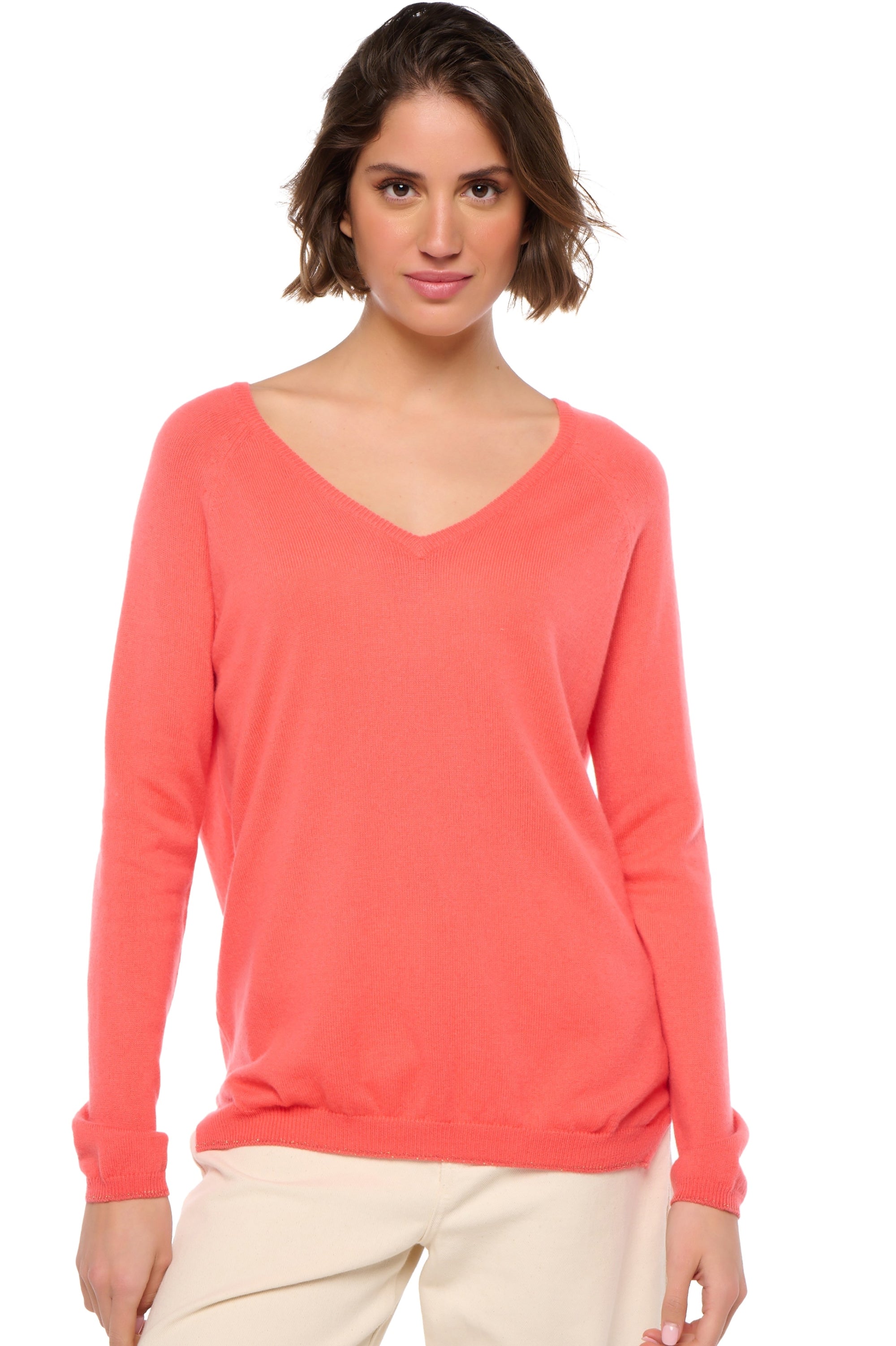 Zanjan in cashmere for women - geranium - Mahogany