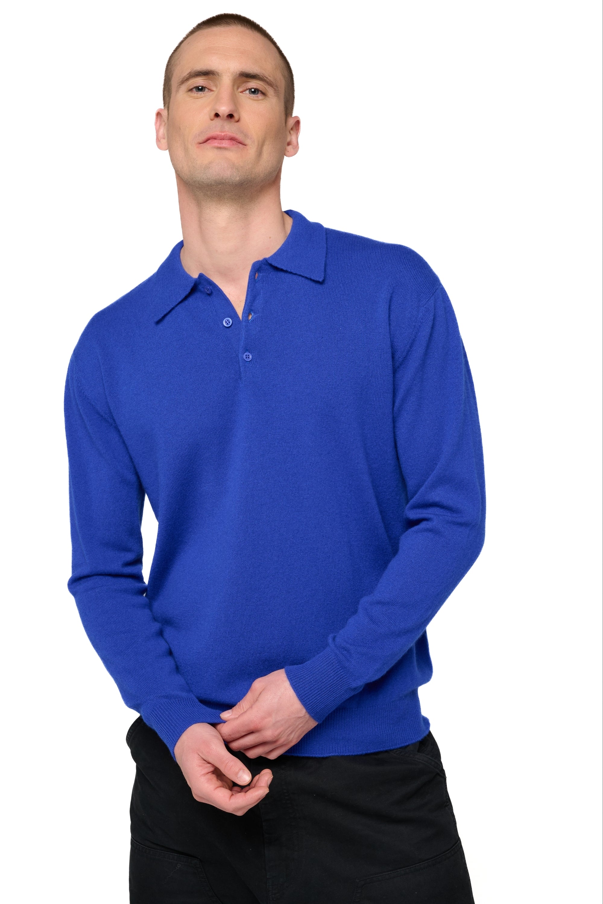 Alexandre in men's cashmere - regatta blue - Mahogany