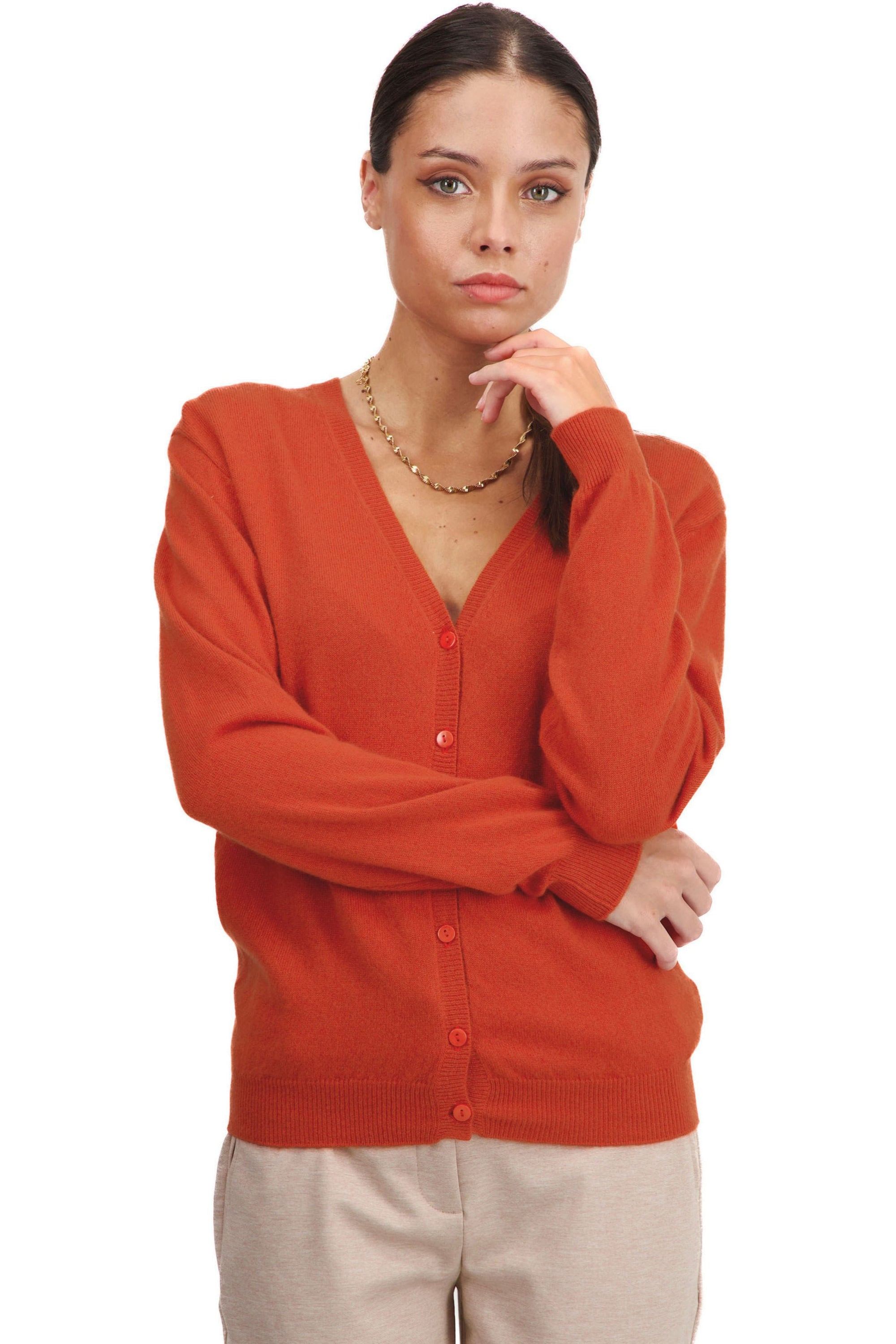 Taline women's cashmere jumper - marmalade - Mahogany