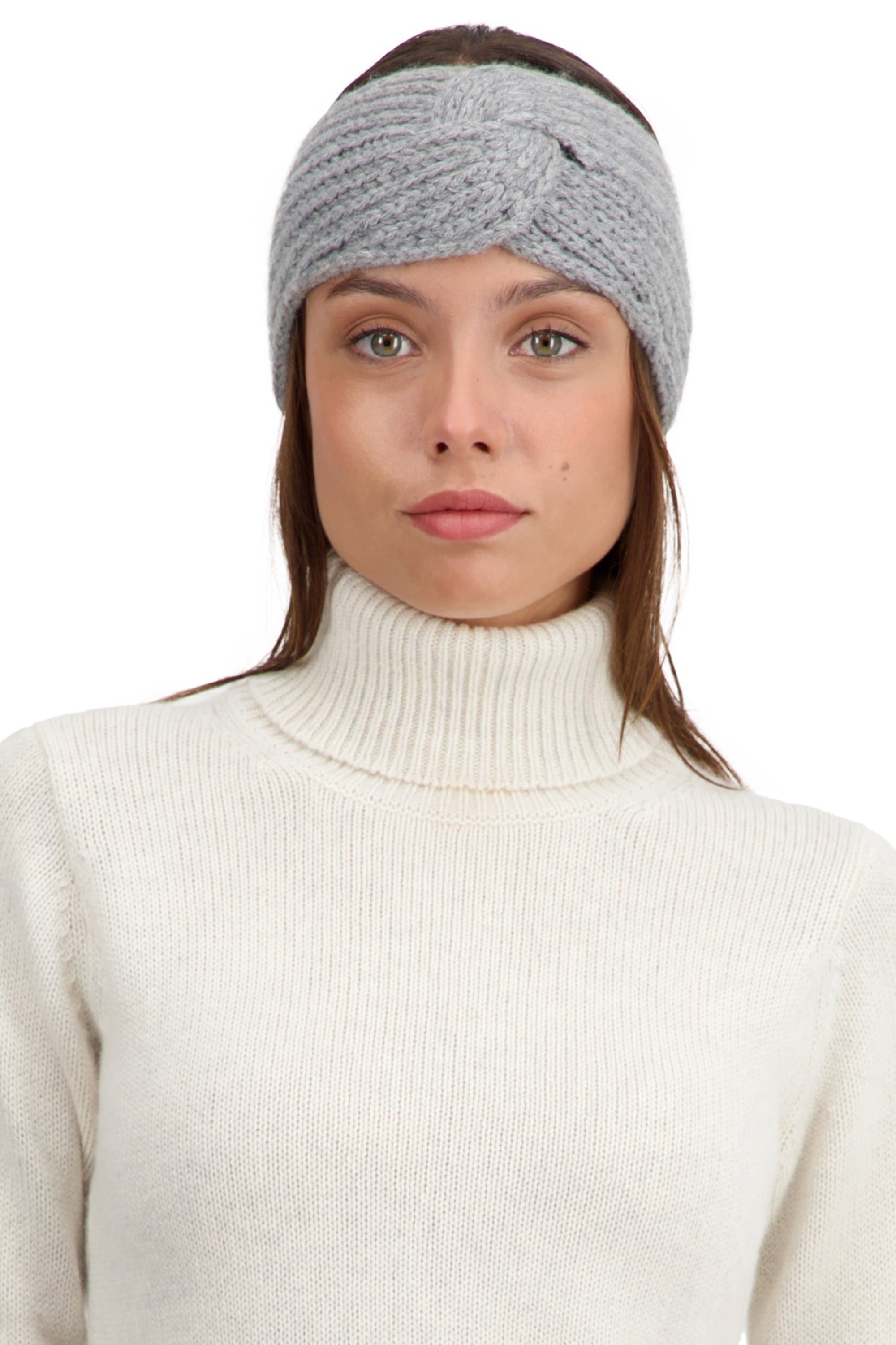 Taka women's cashmere jumper - grey marl - Mahogany