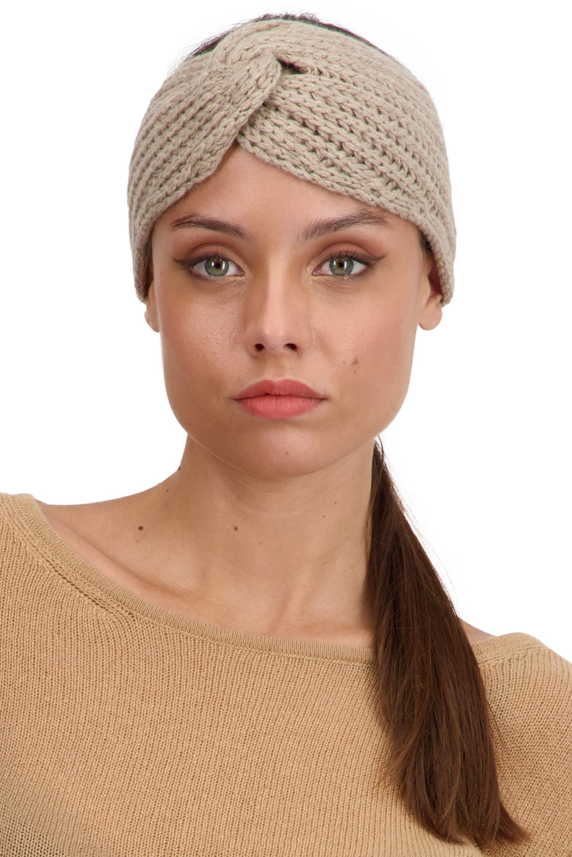 Taka women's cashmere jumper - natural brown - Mahogany