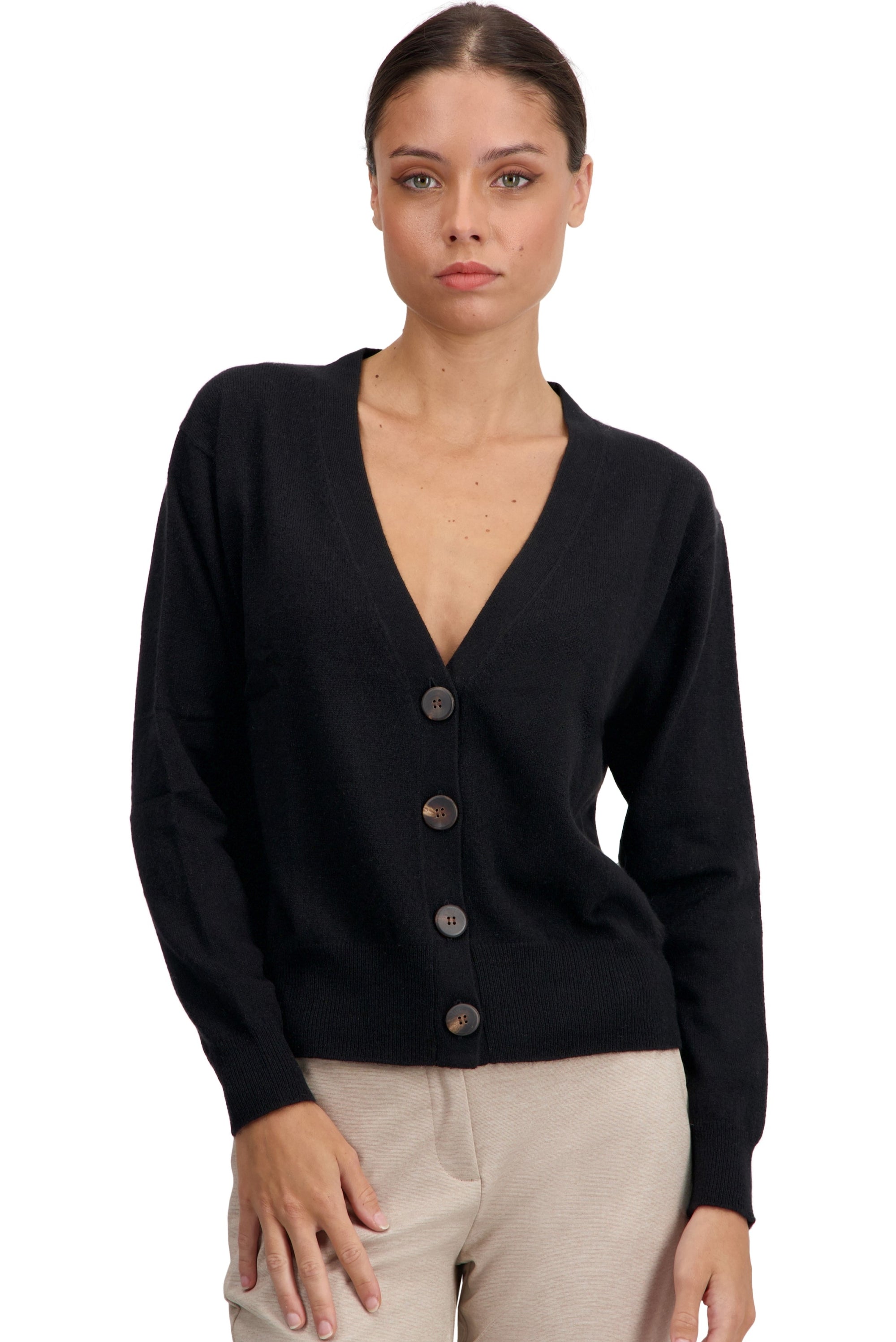 Talitha in cashmere for women - black - Mahogany