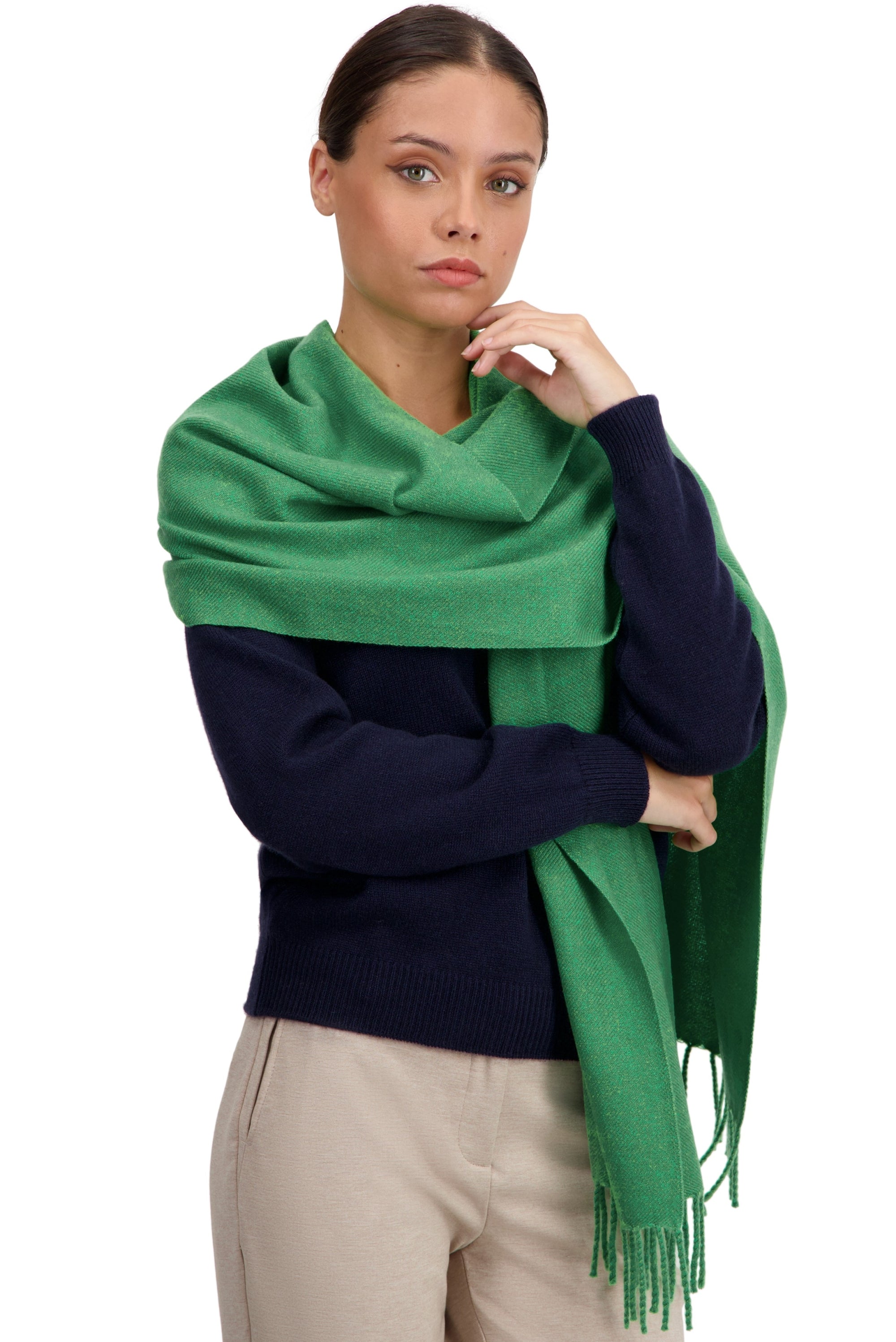Tartempion en cachemire femme - Vue 1 - basil - Mahogany
