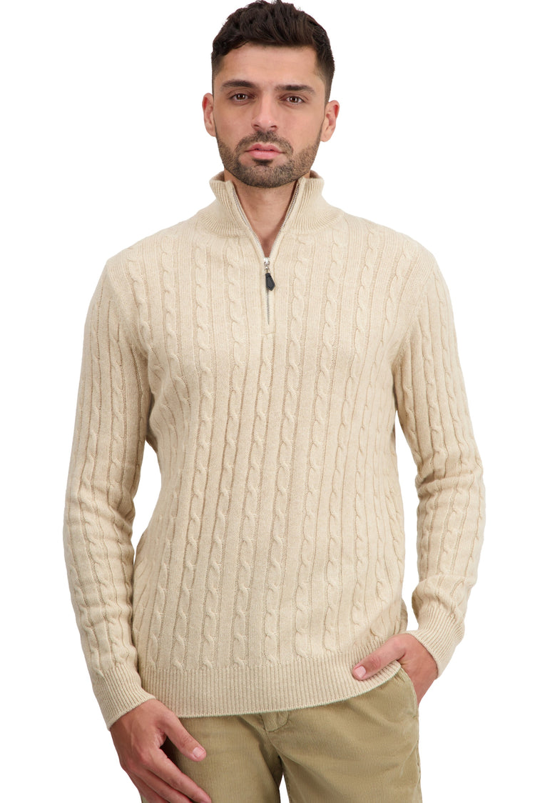 Taurus in cashmere for men - natural beige - Mahogany