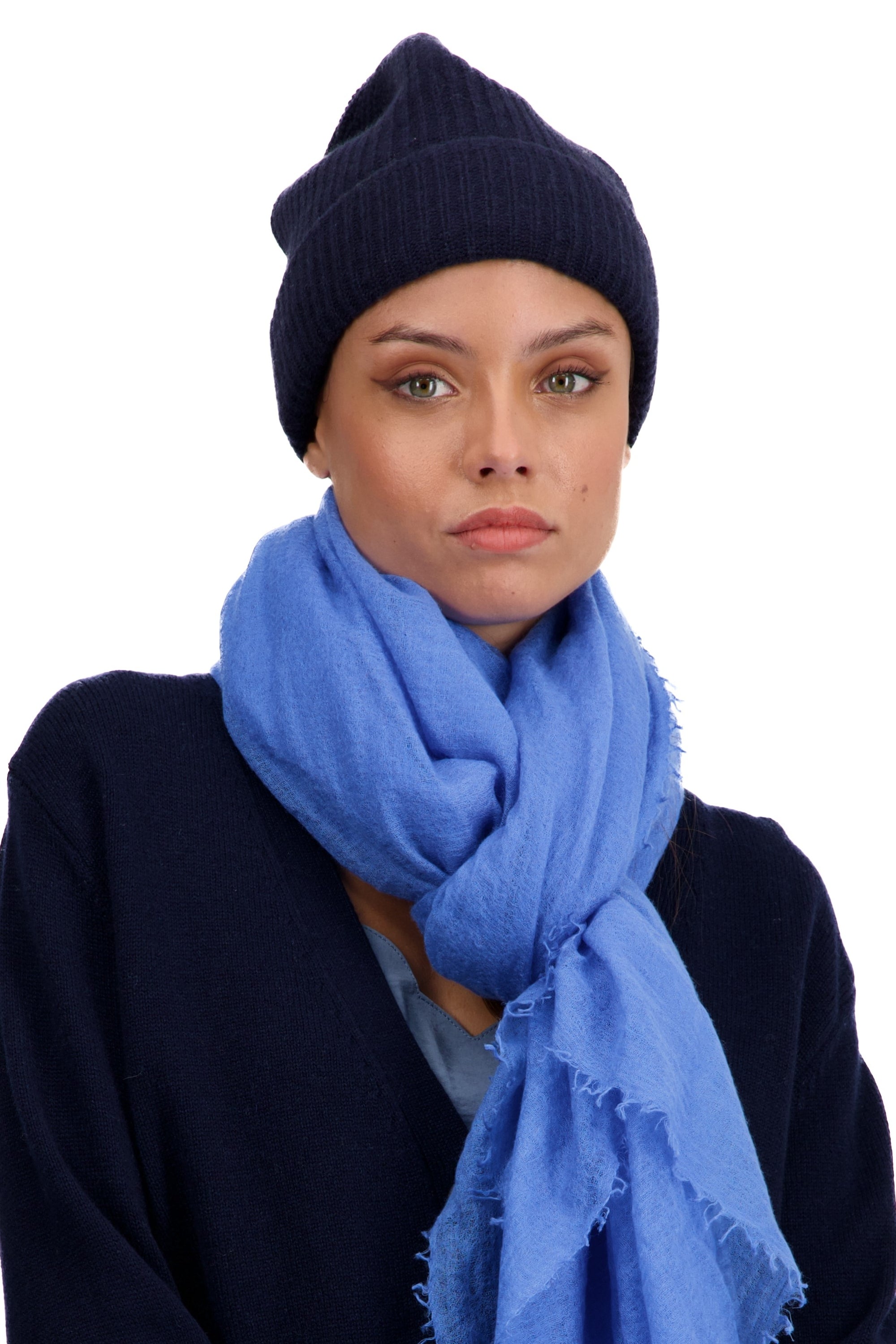 Terra in mixed cashmere - dark navy - Mahogany