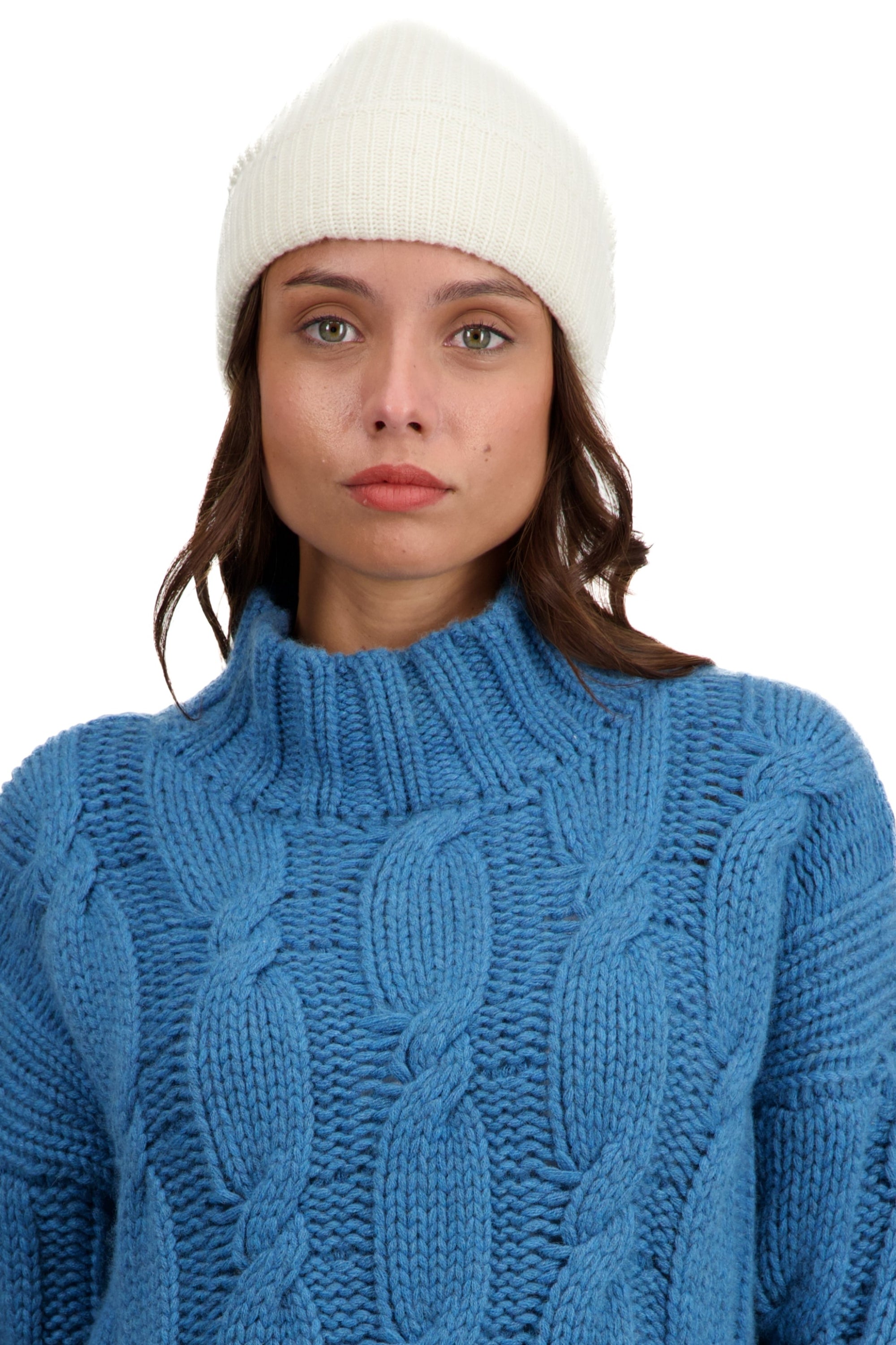 Terra in mixed cashmere - natural écru - Mahogany