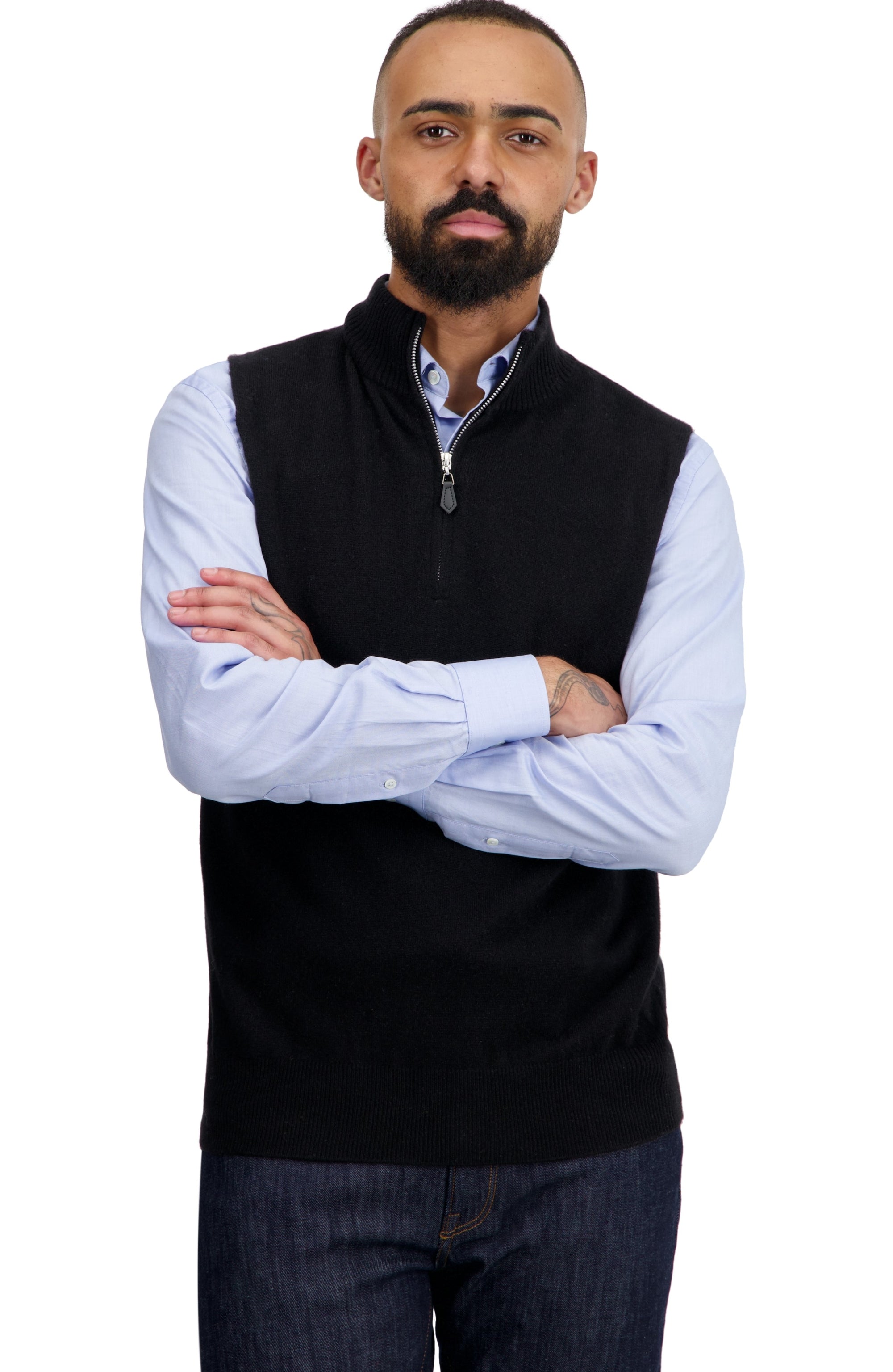 Texas in cashmere for men - black - Mahogany