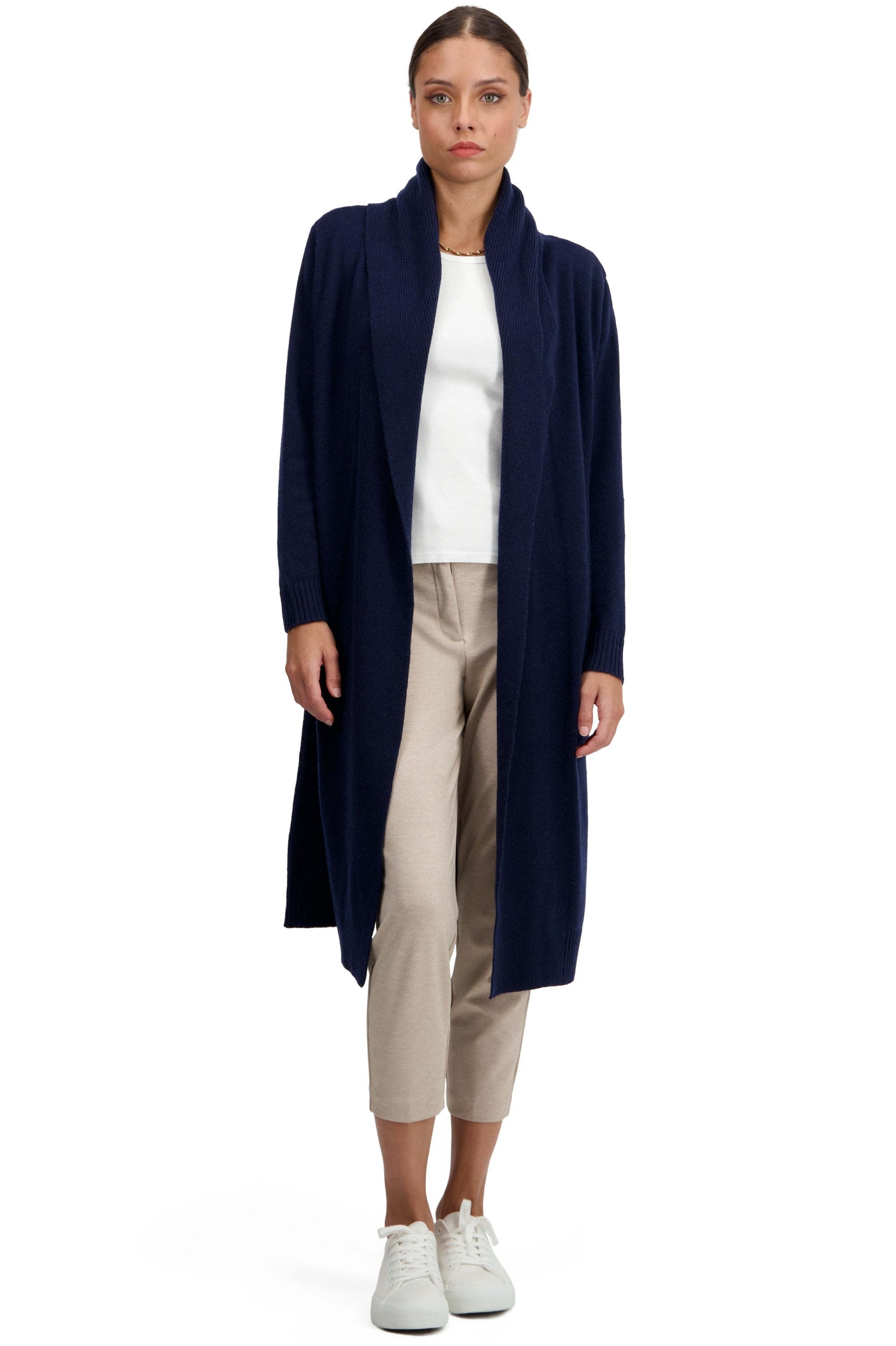 Thonon in women's cashmere - dark navy - Mahogany