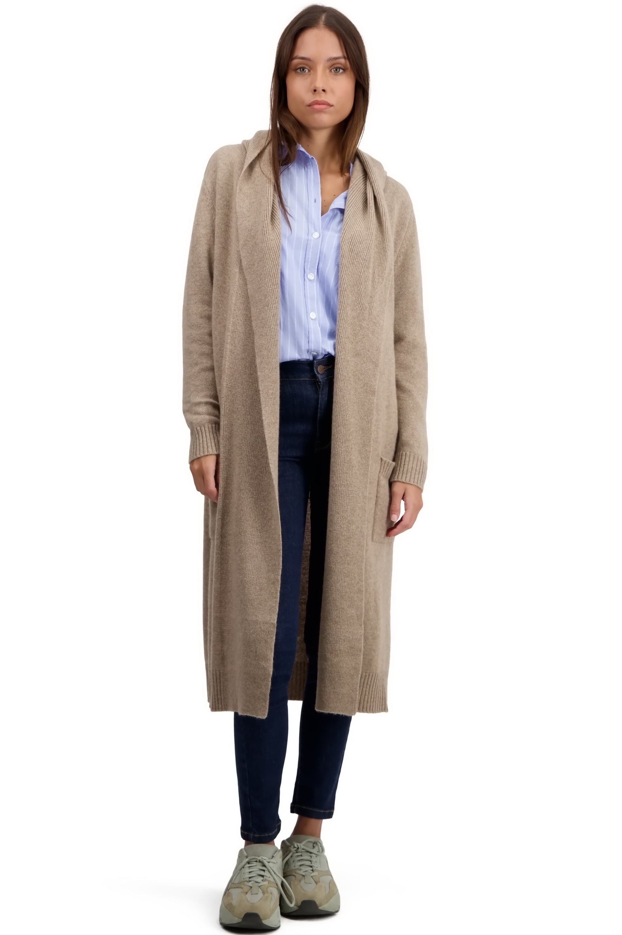 Thonon in women's cashmere - natural brown - Mahogany