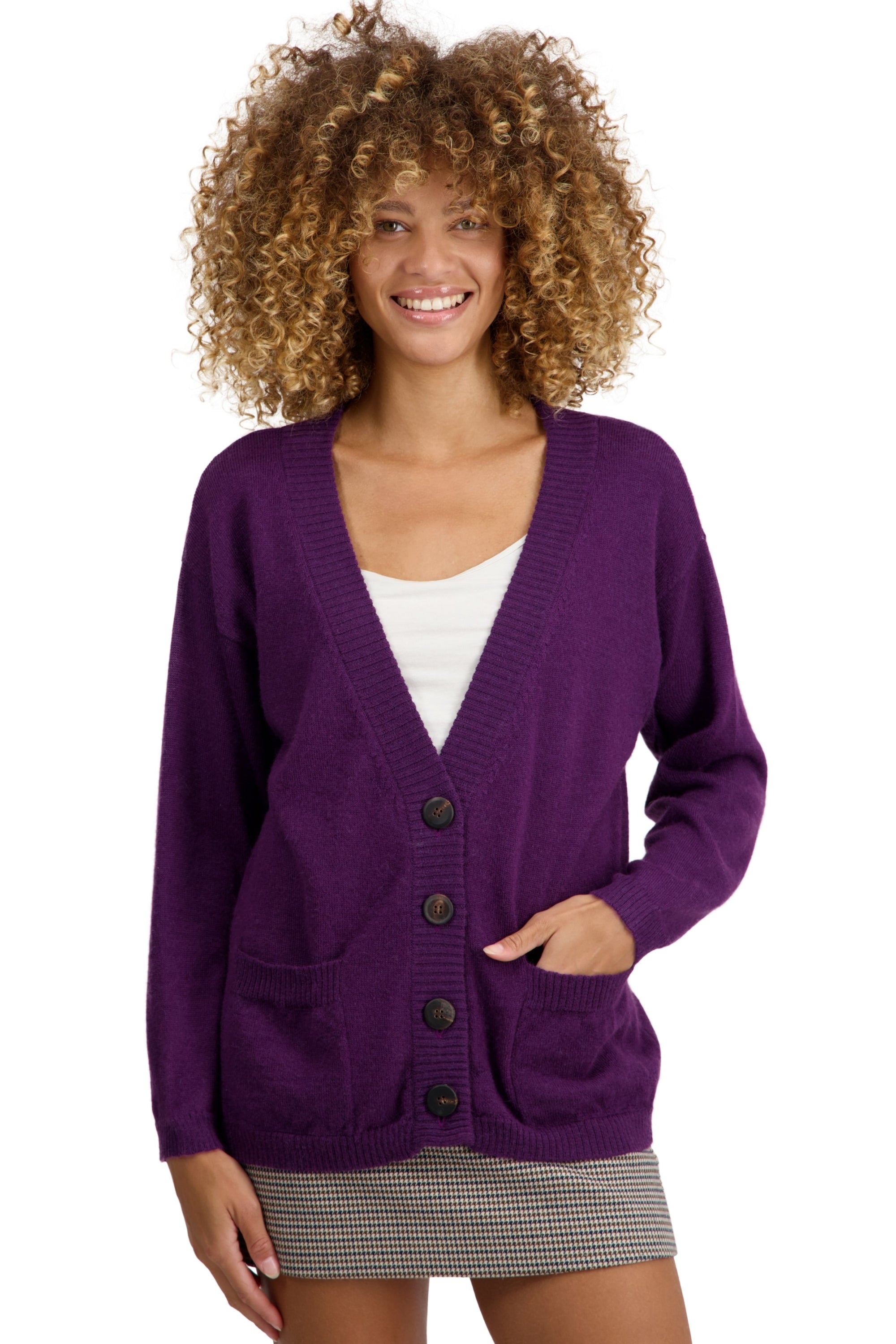 Toulouse in baby alpaca for women - purple - Mahogany