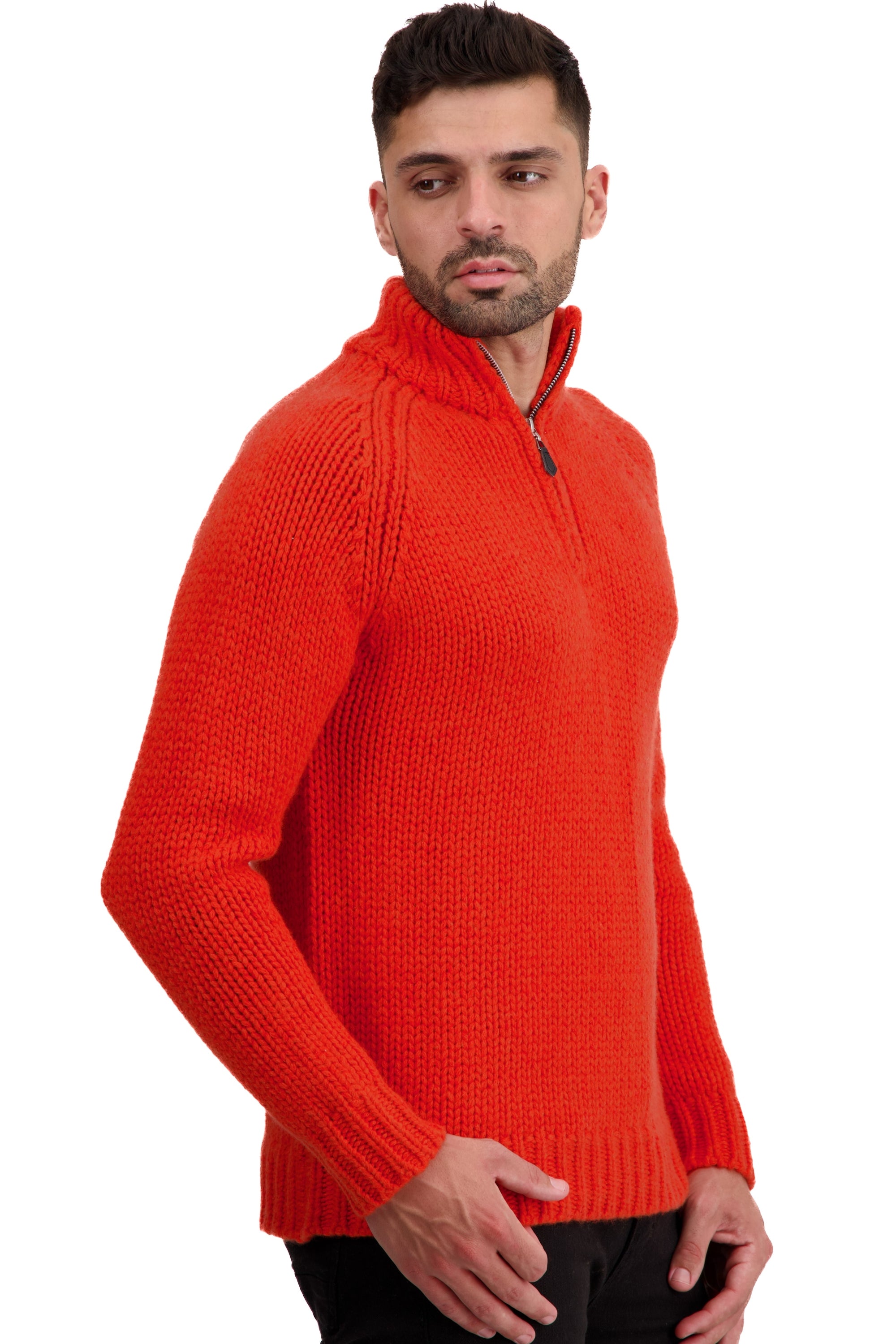 Tripoli en cachemire homme - Vue 1 - bloody orange / paprika - Mahogany