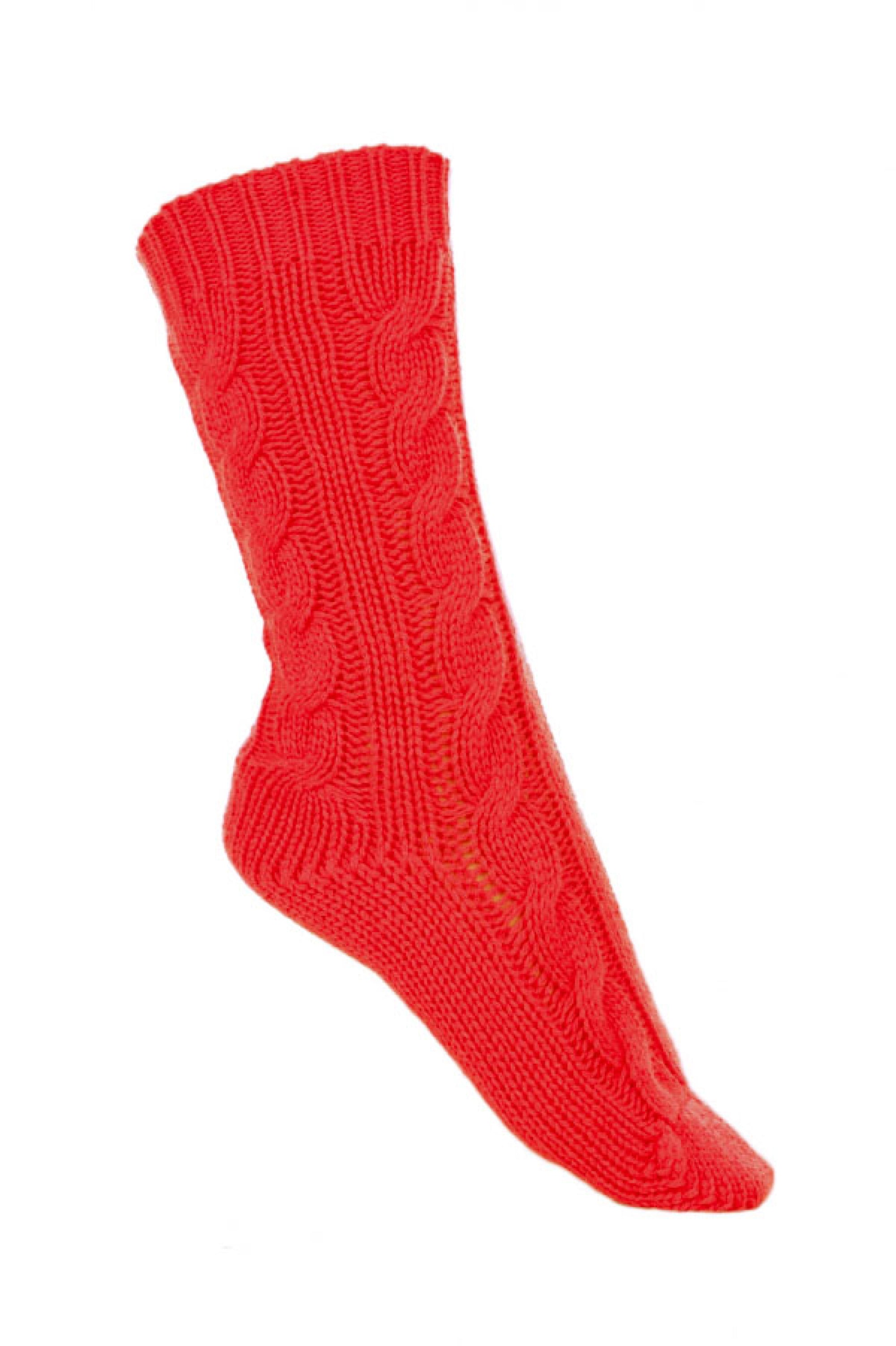 Pedibus cashmere unisex socks - red - Mahogany