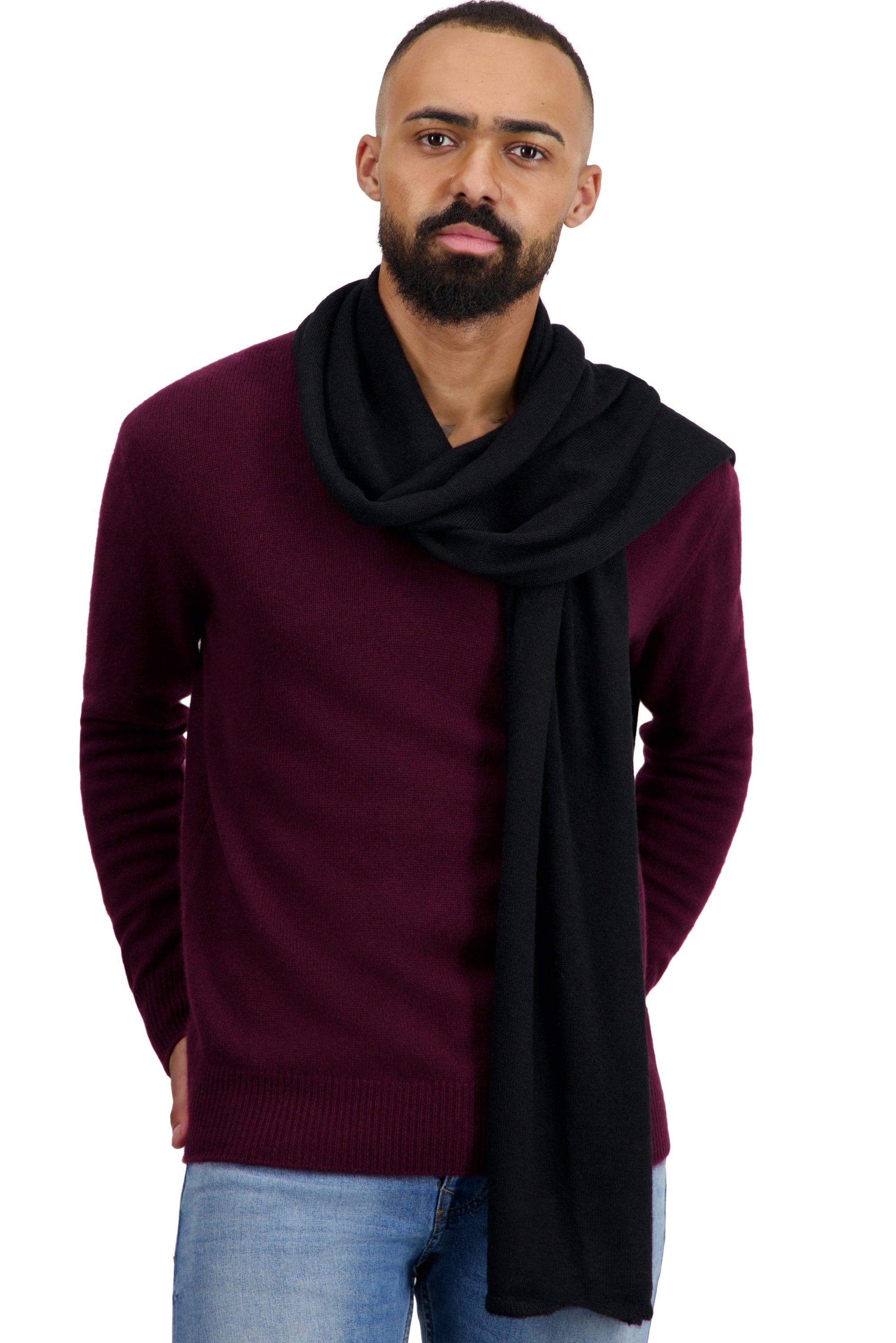 Tyson in unisex baby alpaca - black - Mahogany