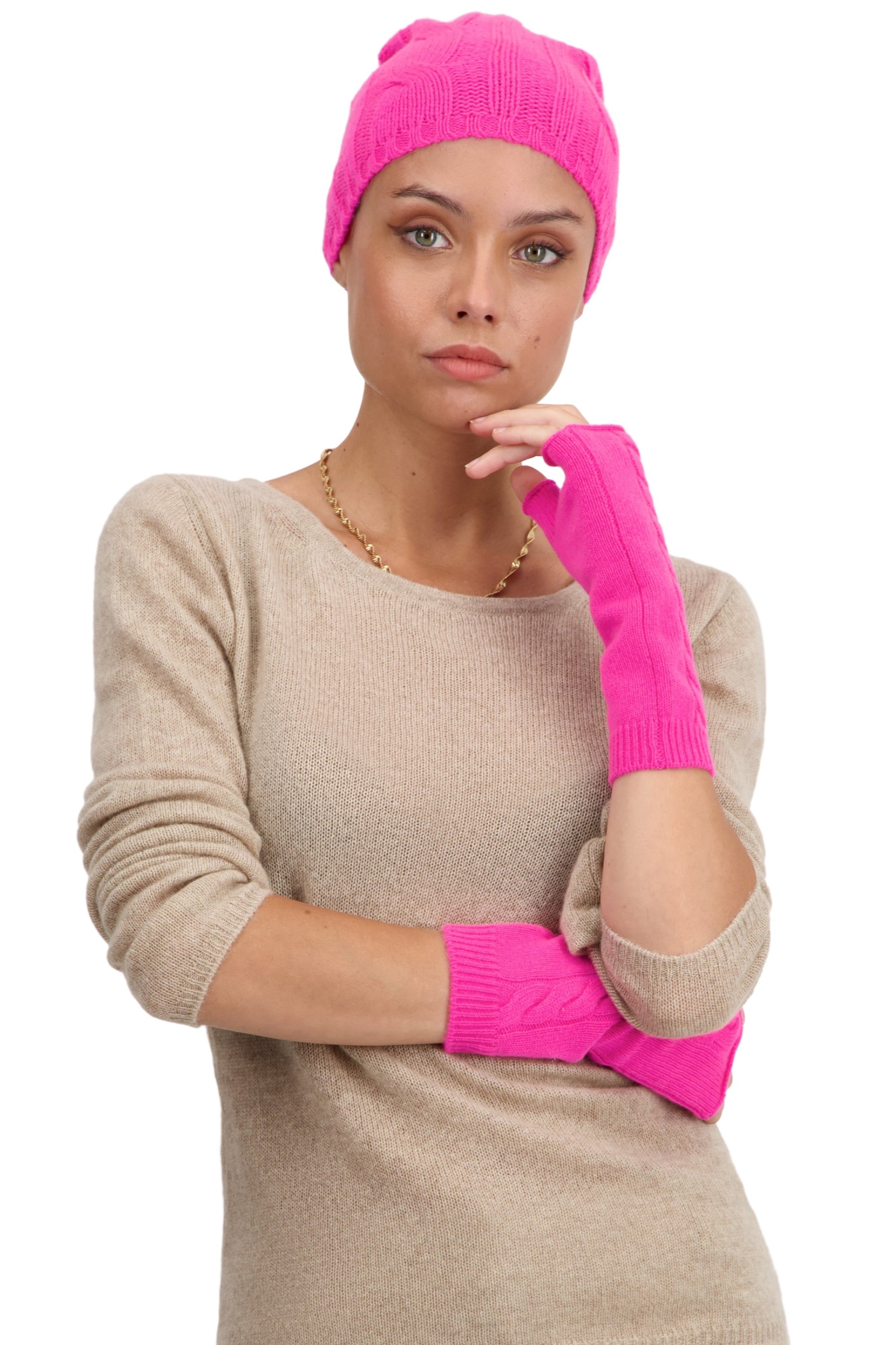 Tiktak in cashmere for women - dayglo - Mahogany
