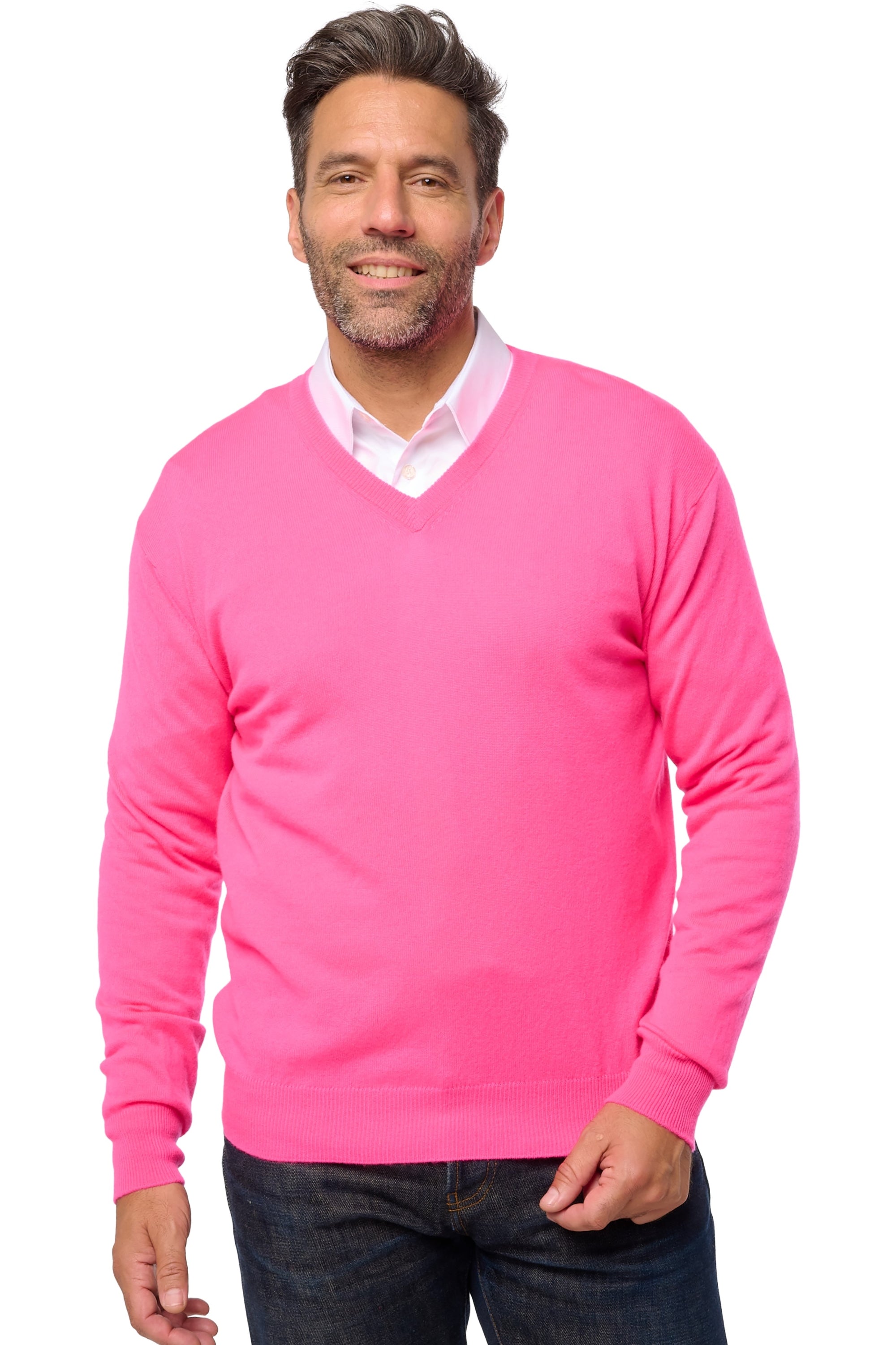 Hippolyte men's cashmere - dayglo - Mahogany