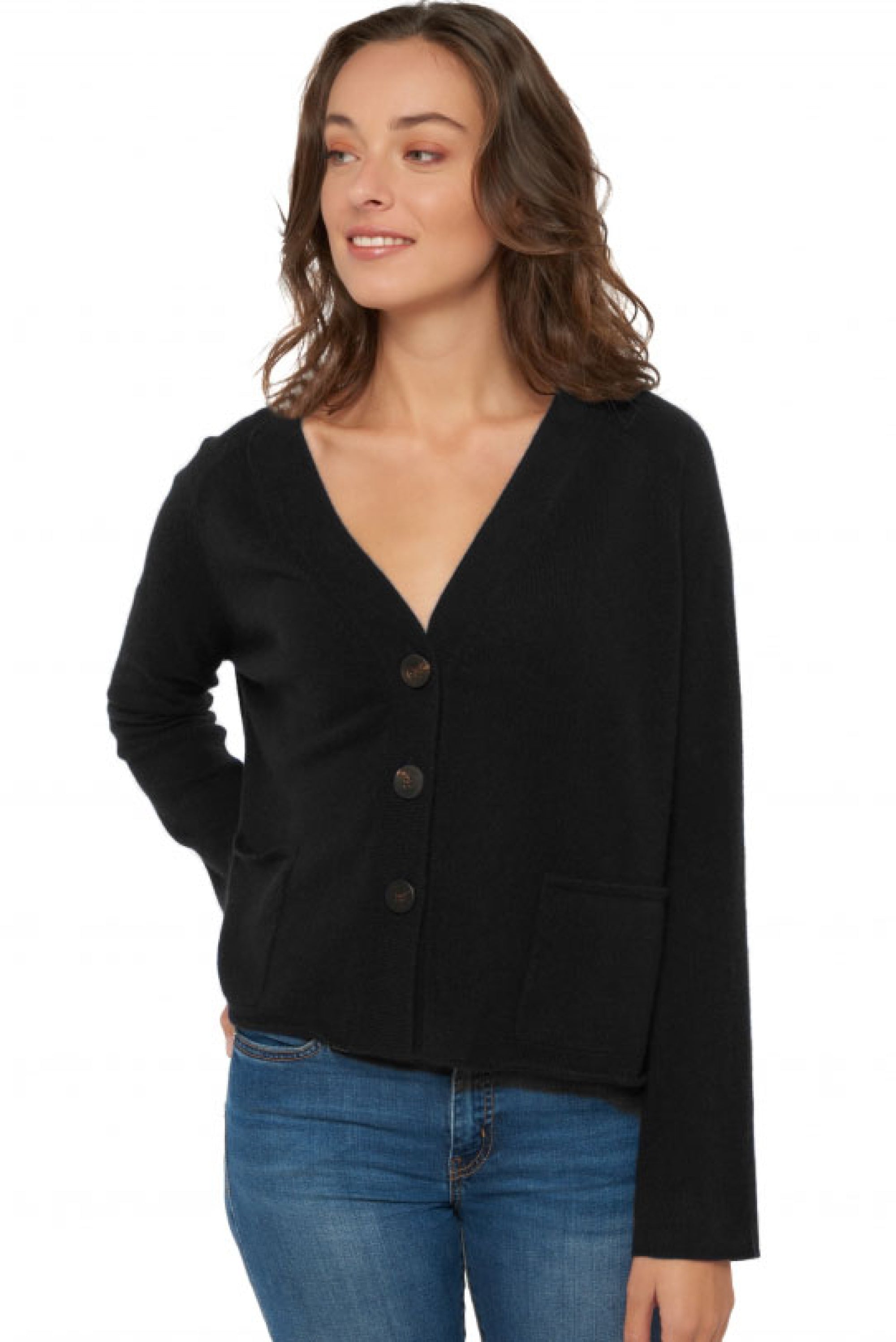 Chana women's cashmere - black - Mahogany