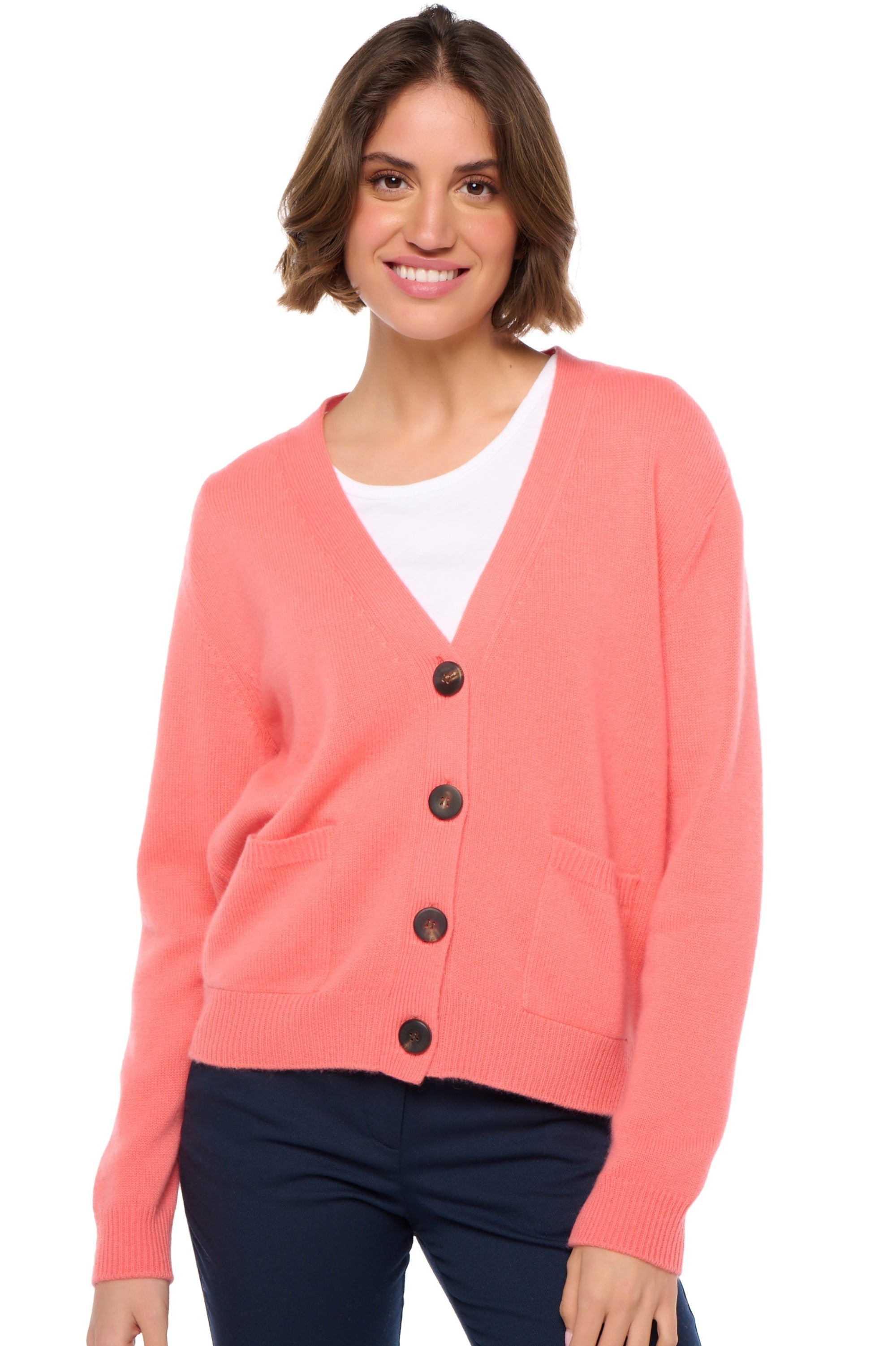 Tanzania in cashmere for women - peach - Mahogany