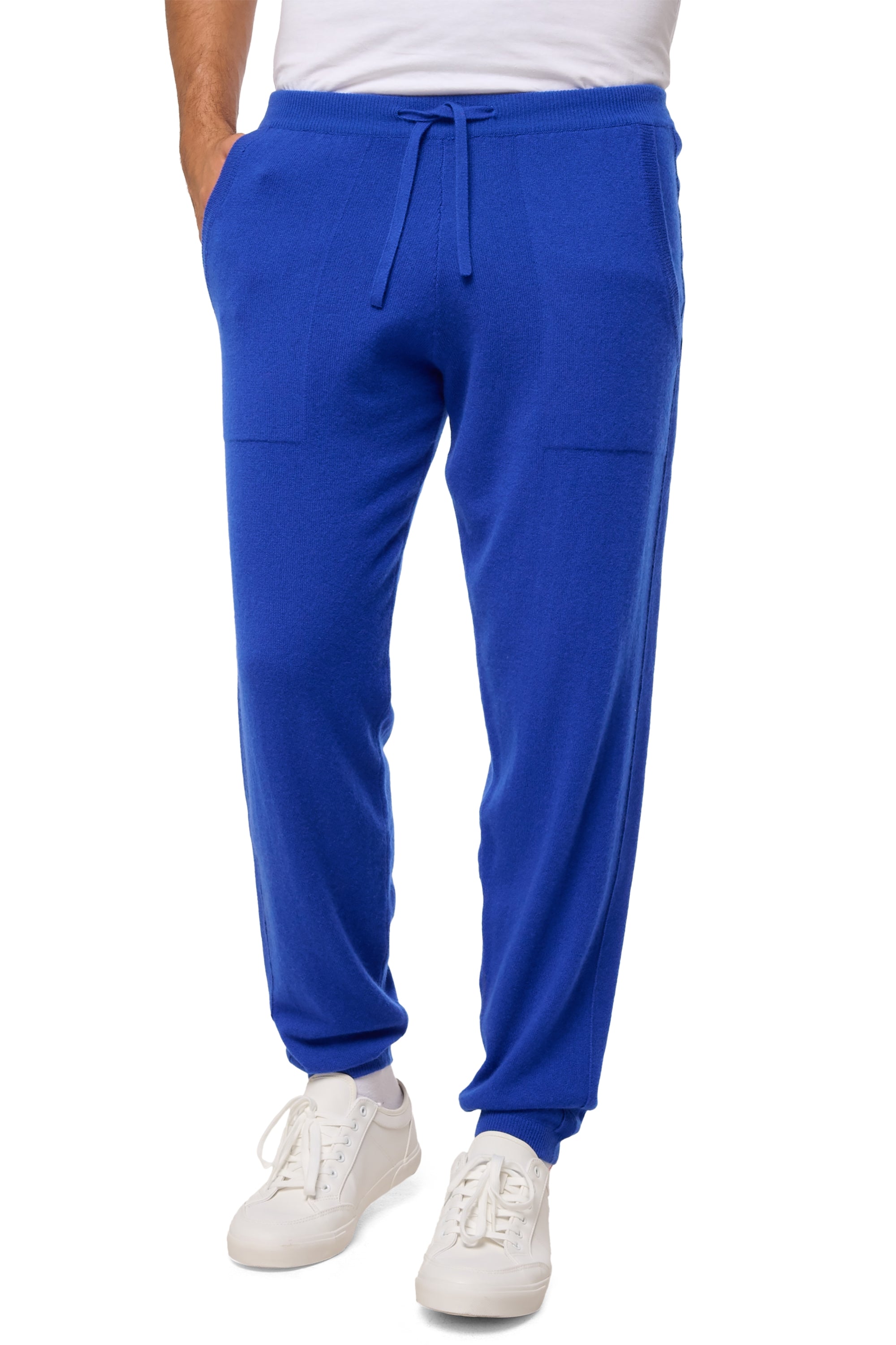 Sanaga in men's cashmere - regata blue - Mahogany