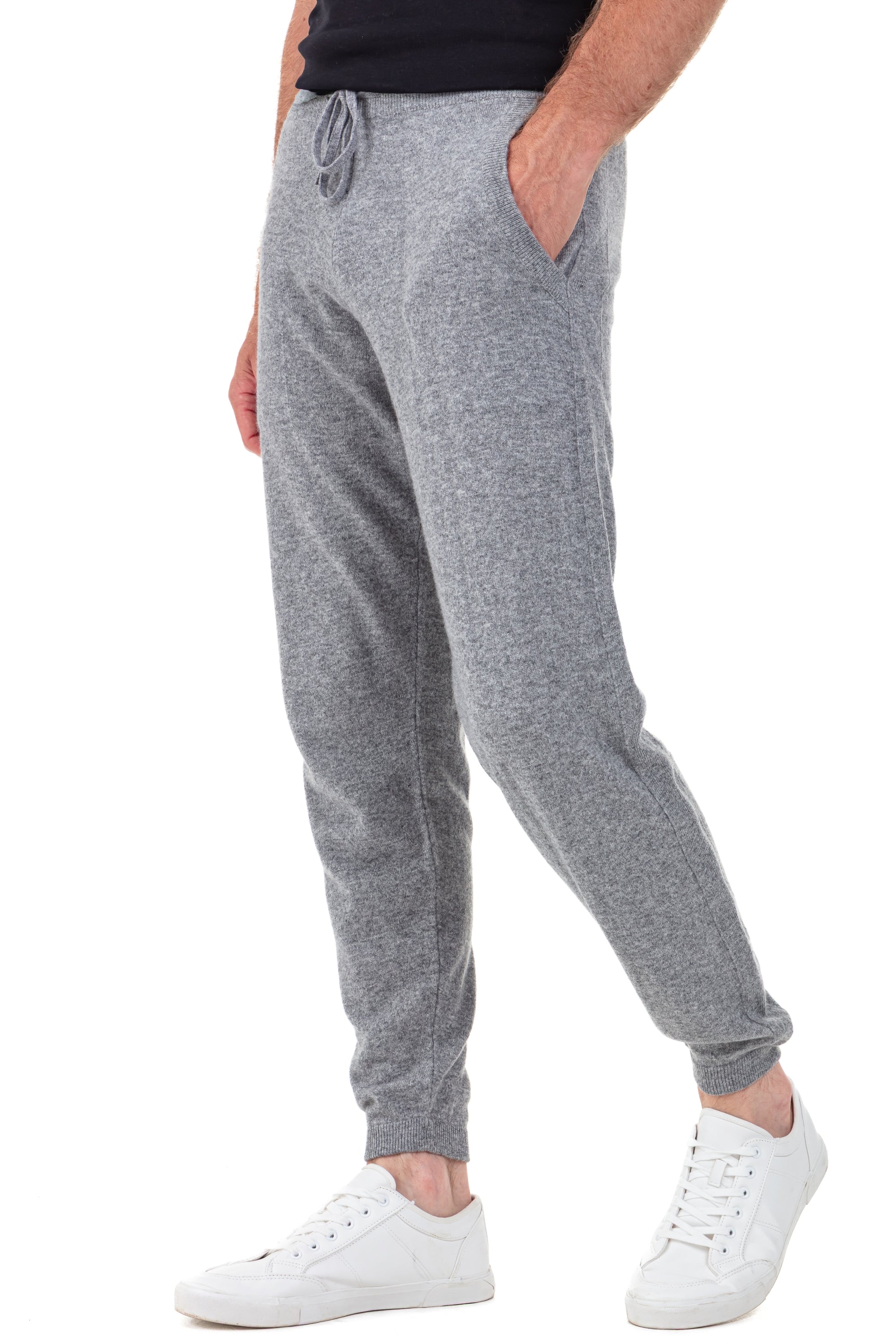 Sanaga in men's cashmere - grey marl - Mahogany