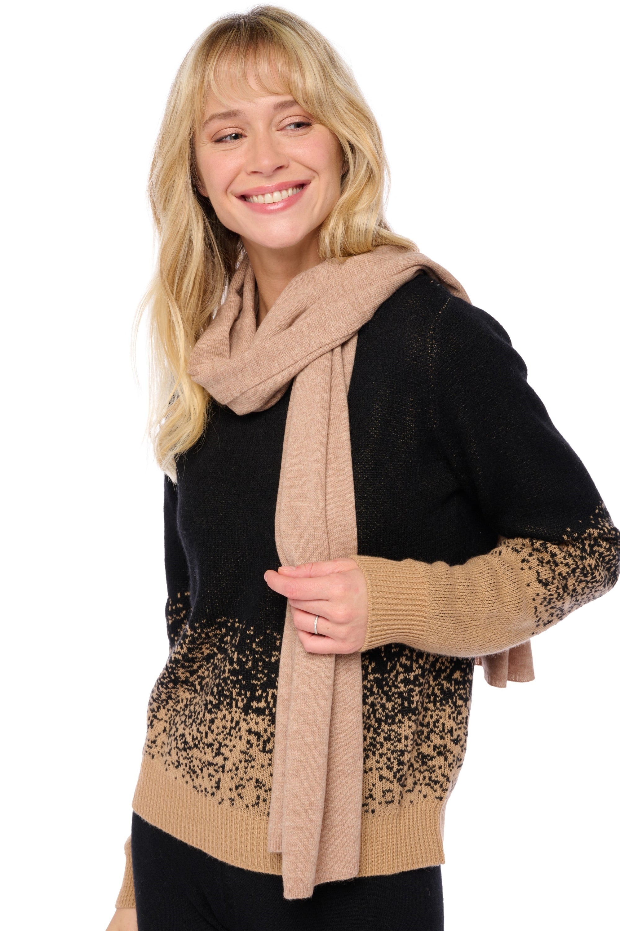 Ozone in mixed cashmere - almondine - Mahogany