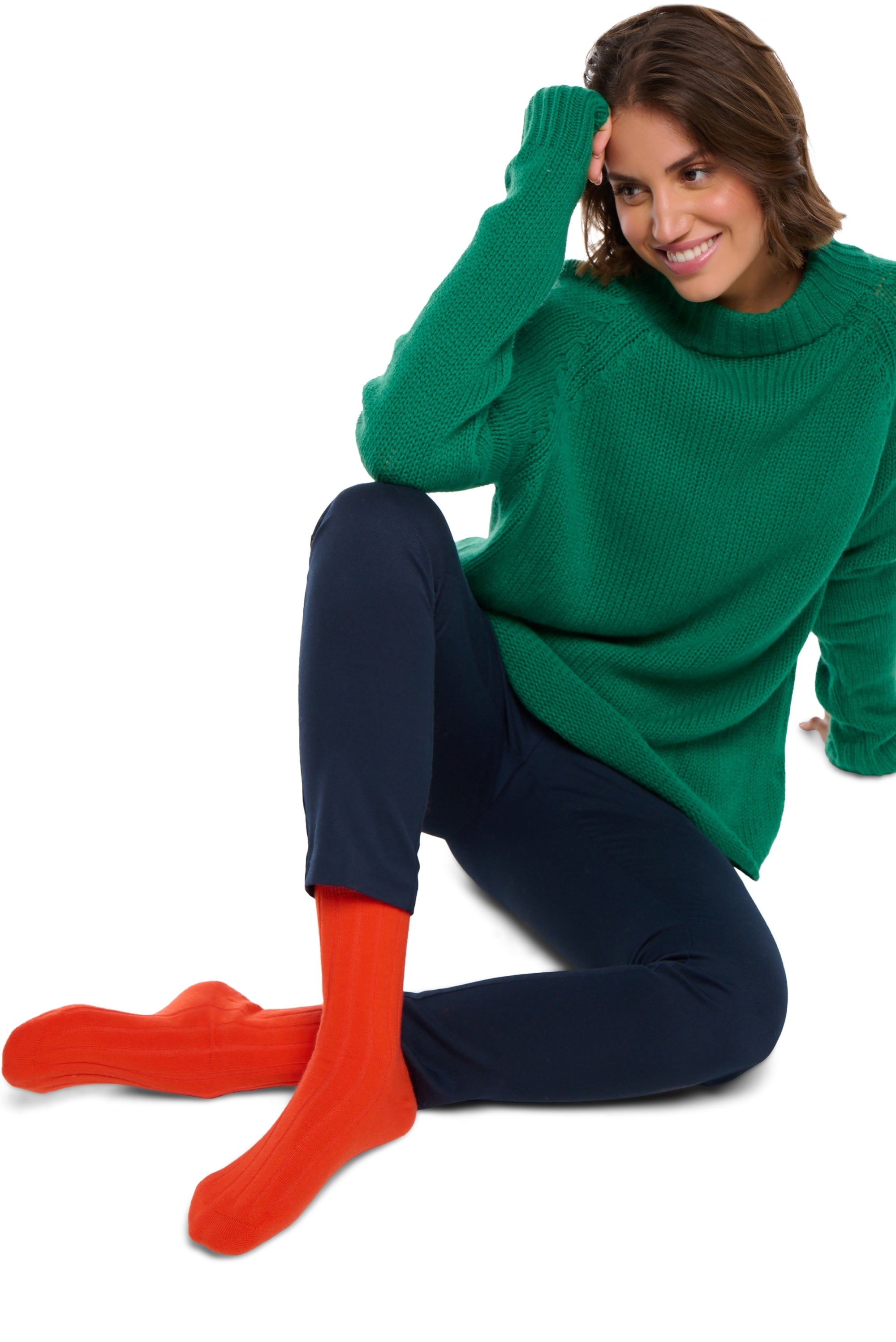 Dragibus en cachemire & elasthanne femme - Vue 2 - bloody orange - Mahogany