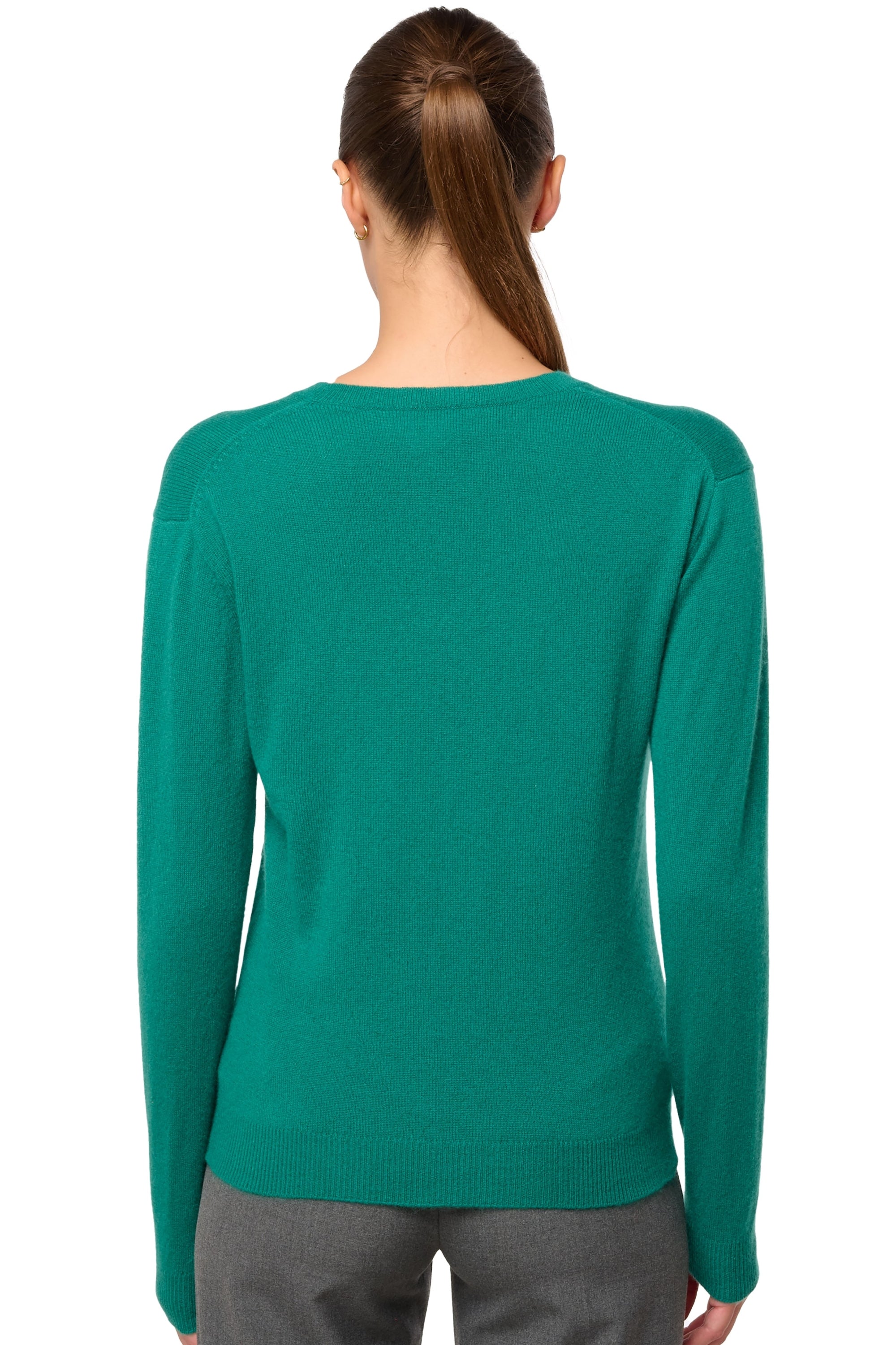 Tessa en cachemire femme - Vue 3 - botanical - Mahogany