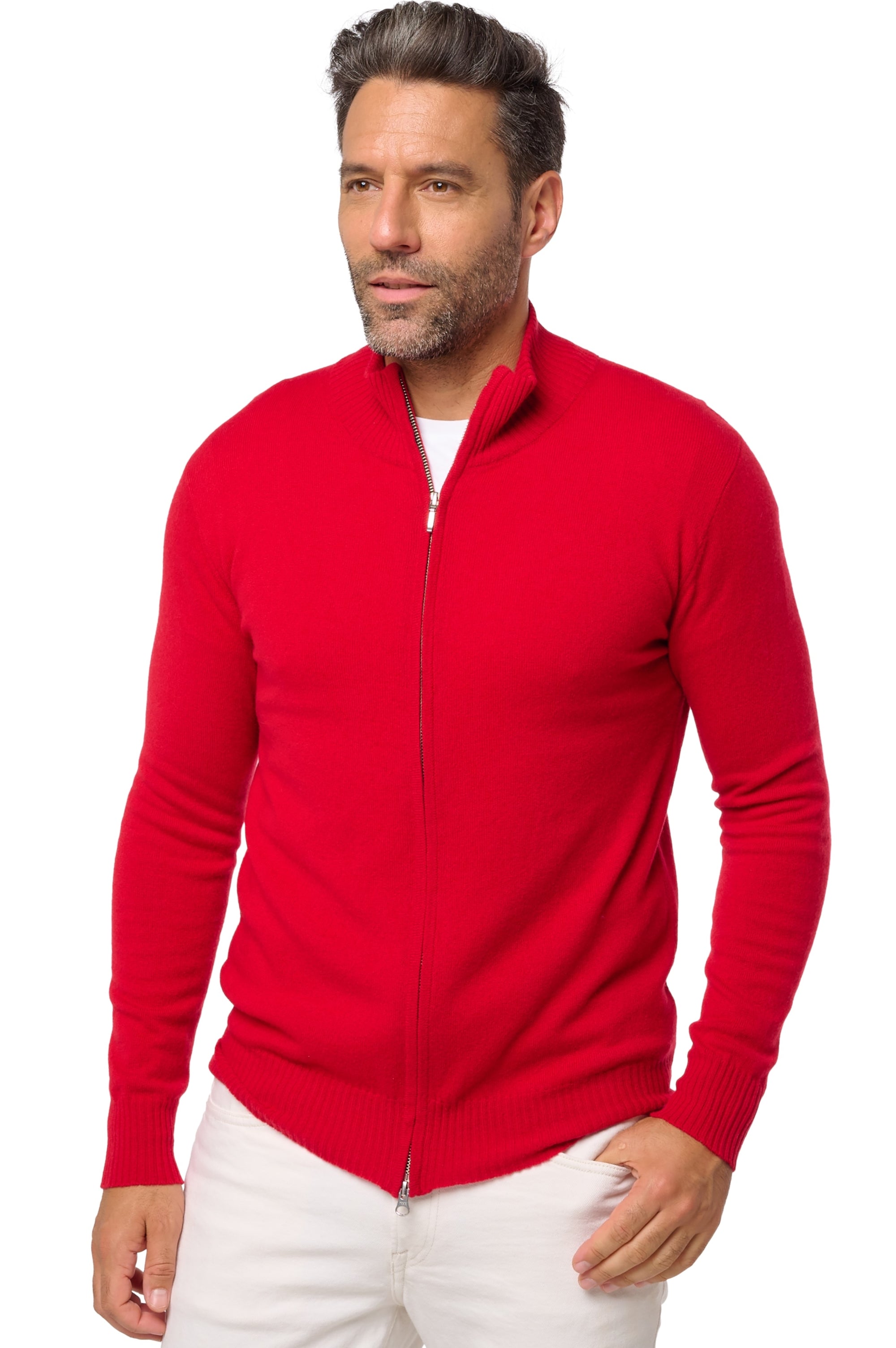Thobias in men's cashmere - crimson - Mahogany