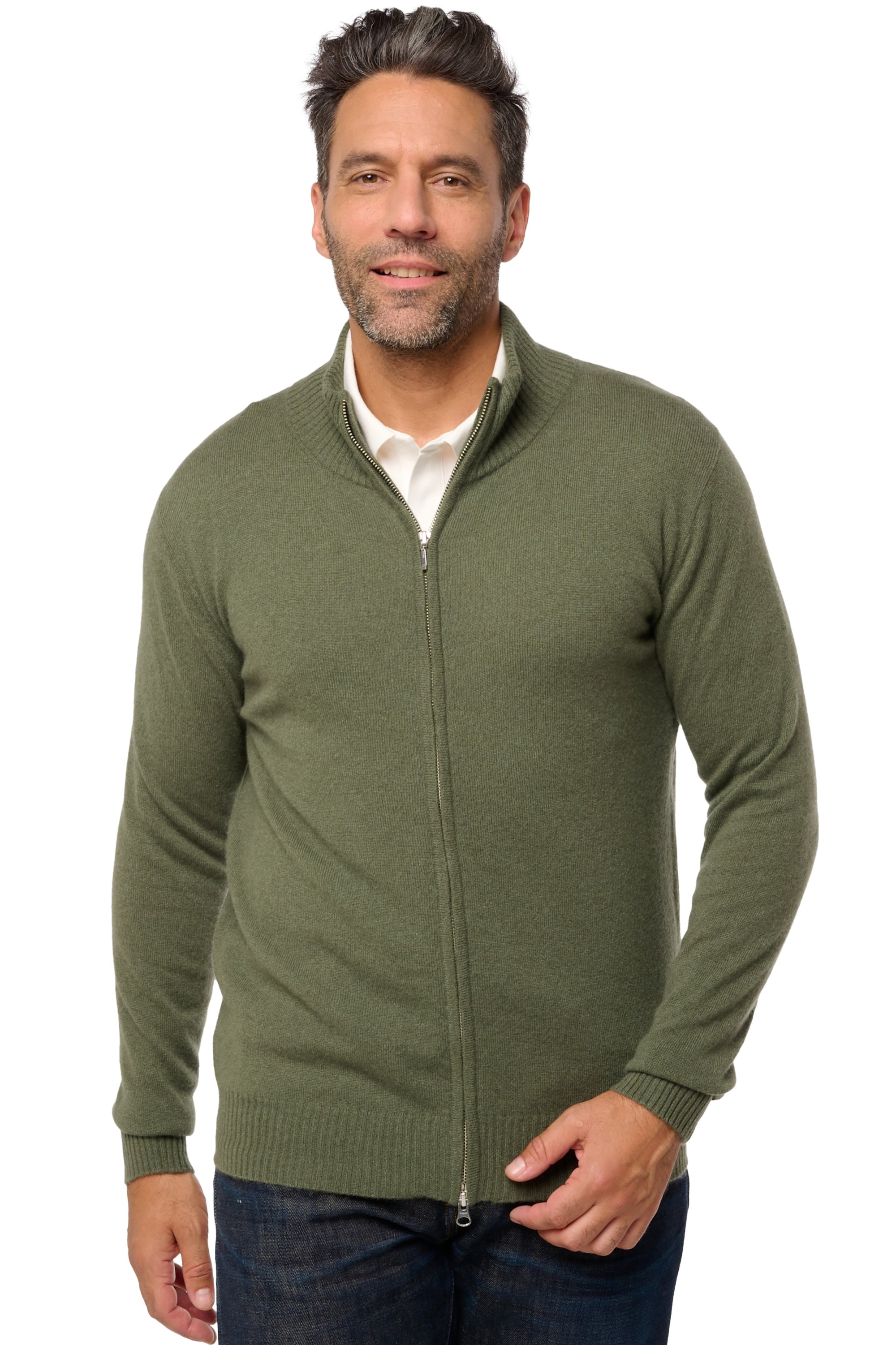 Thobias men's cashmere jumper - kaki 2025 - Mahogany