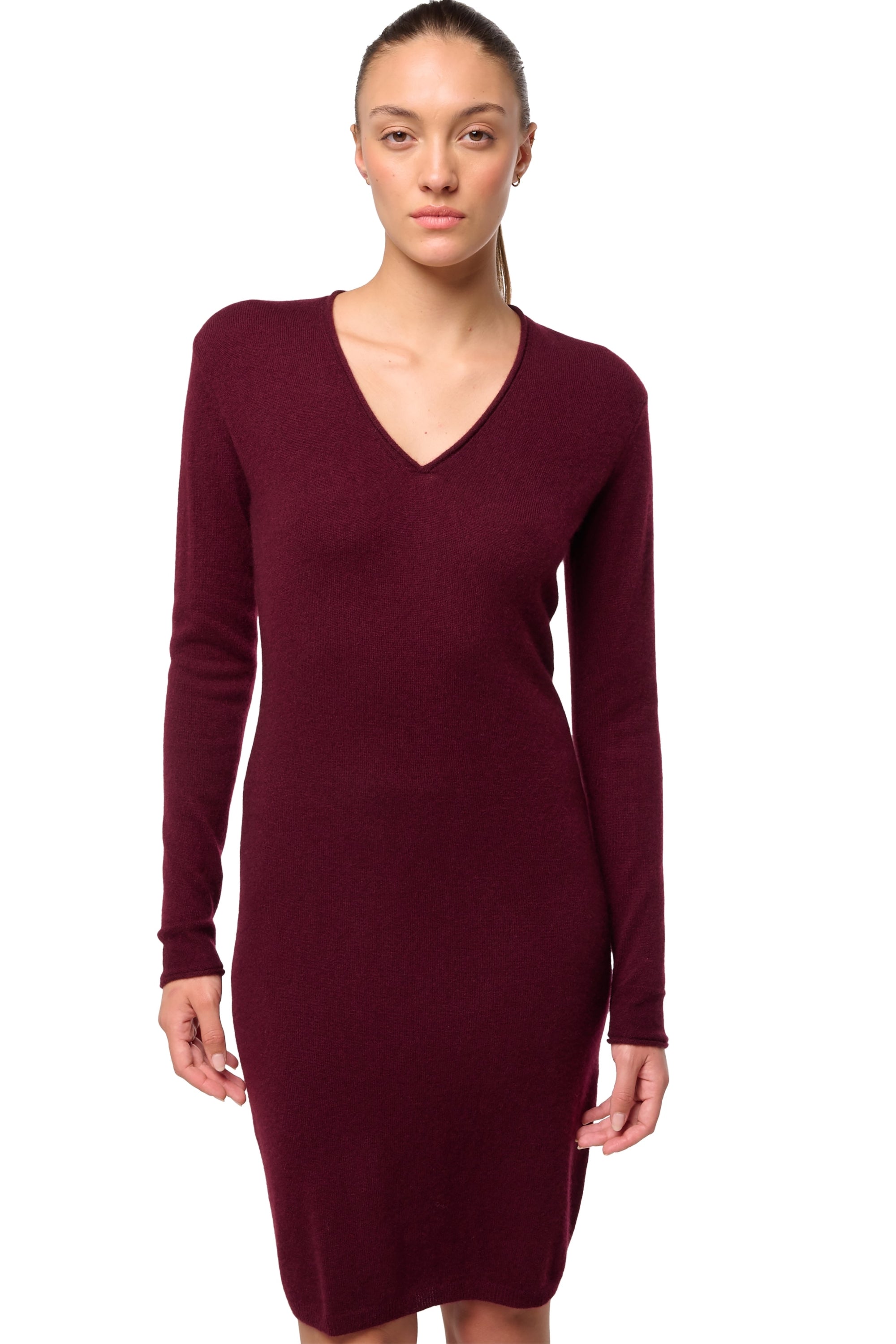 Women's cashmere Trinidad - red wine - Mahogany