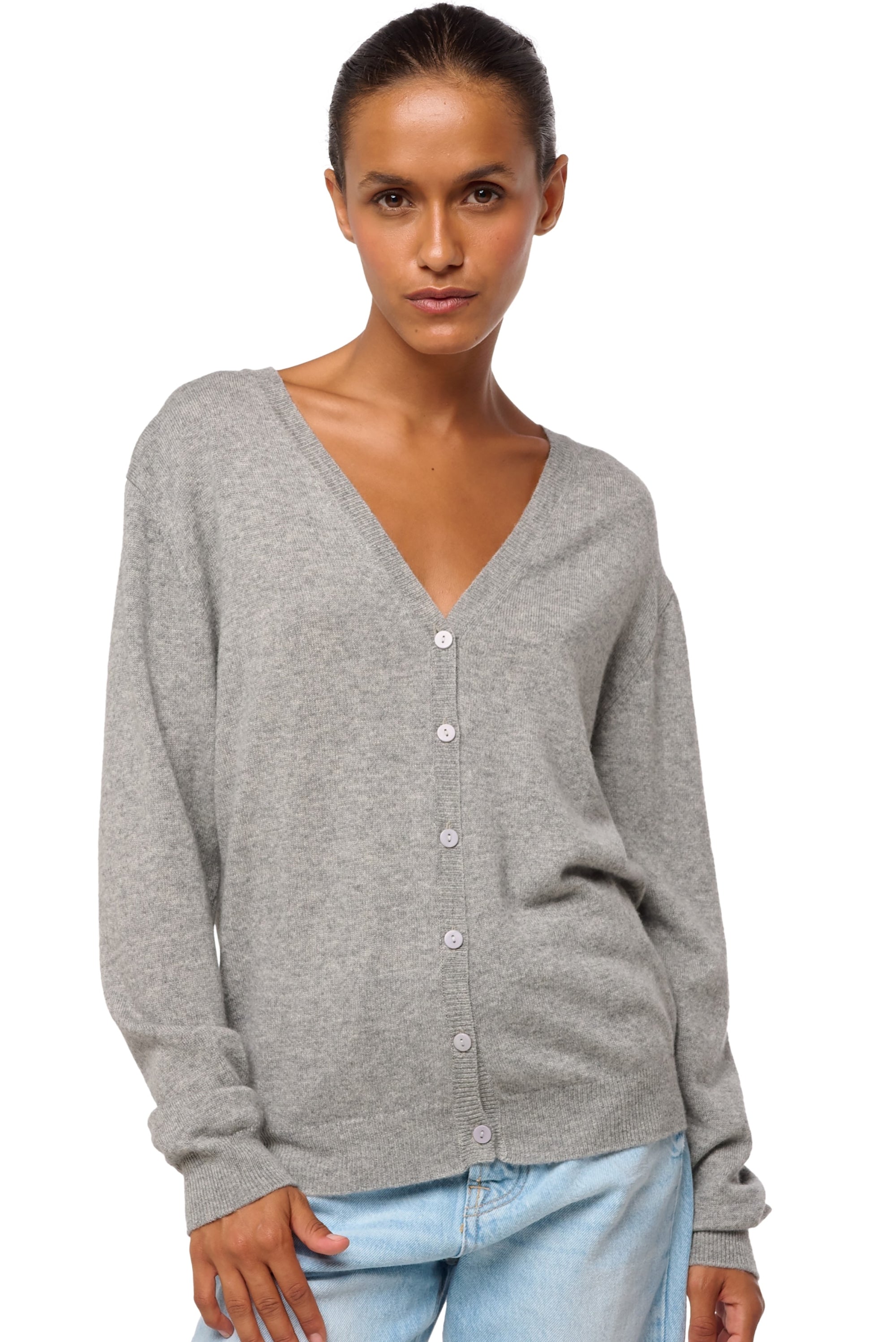 Taline women's cashmere jumper - dark grey - Mahogany