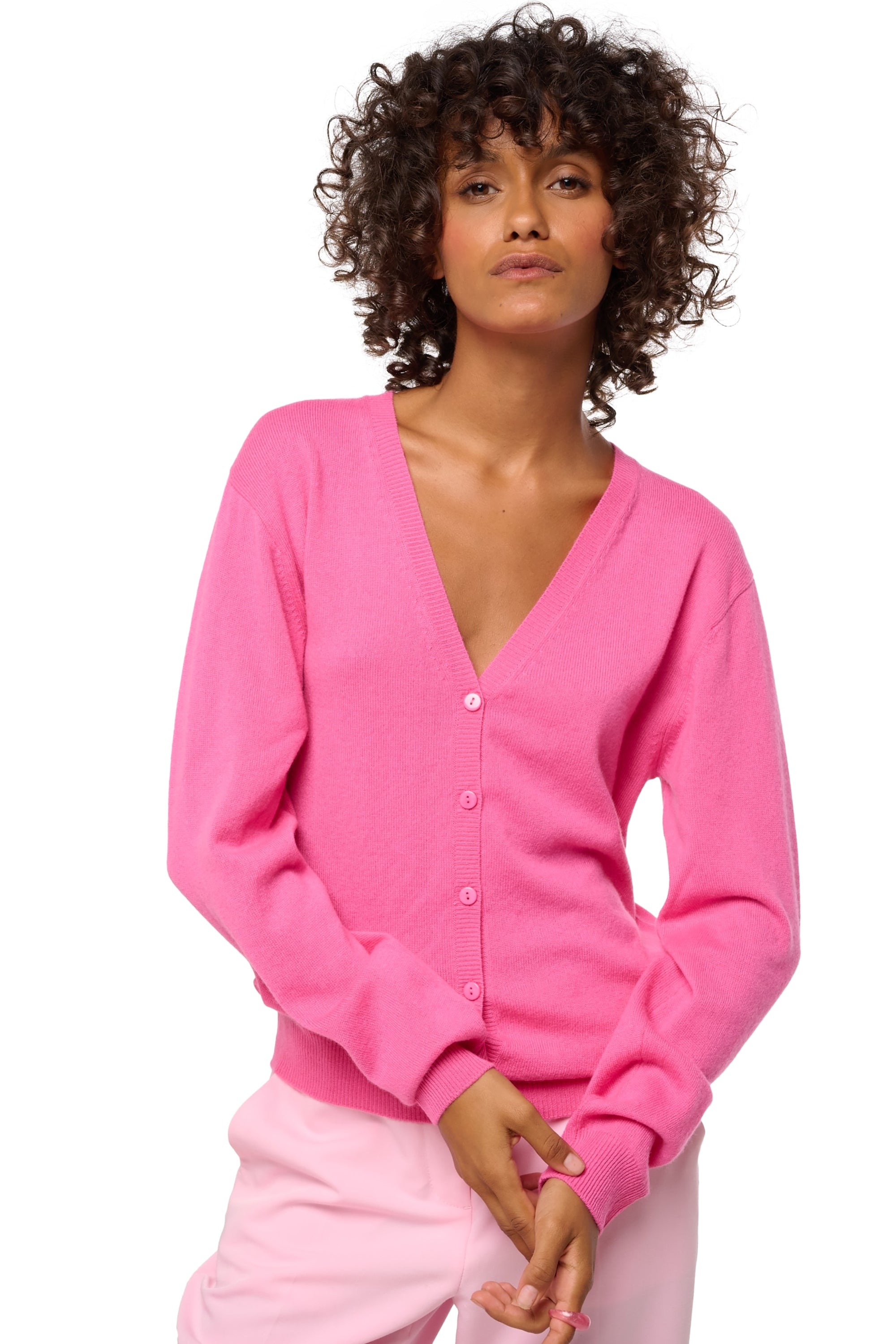 Taline women's cashmere jumper - flashy rose - Mahogany