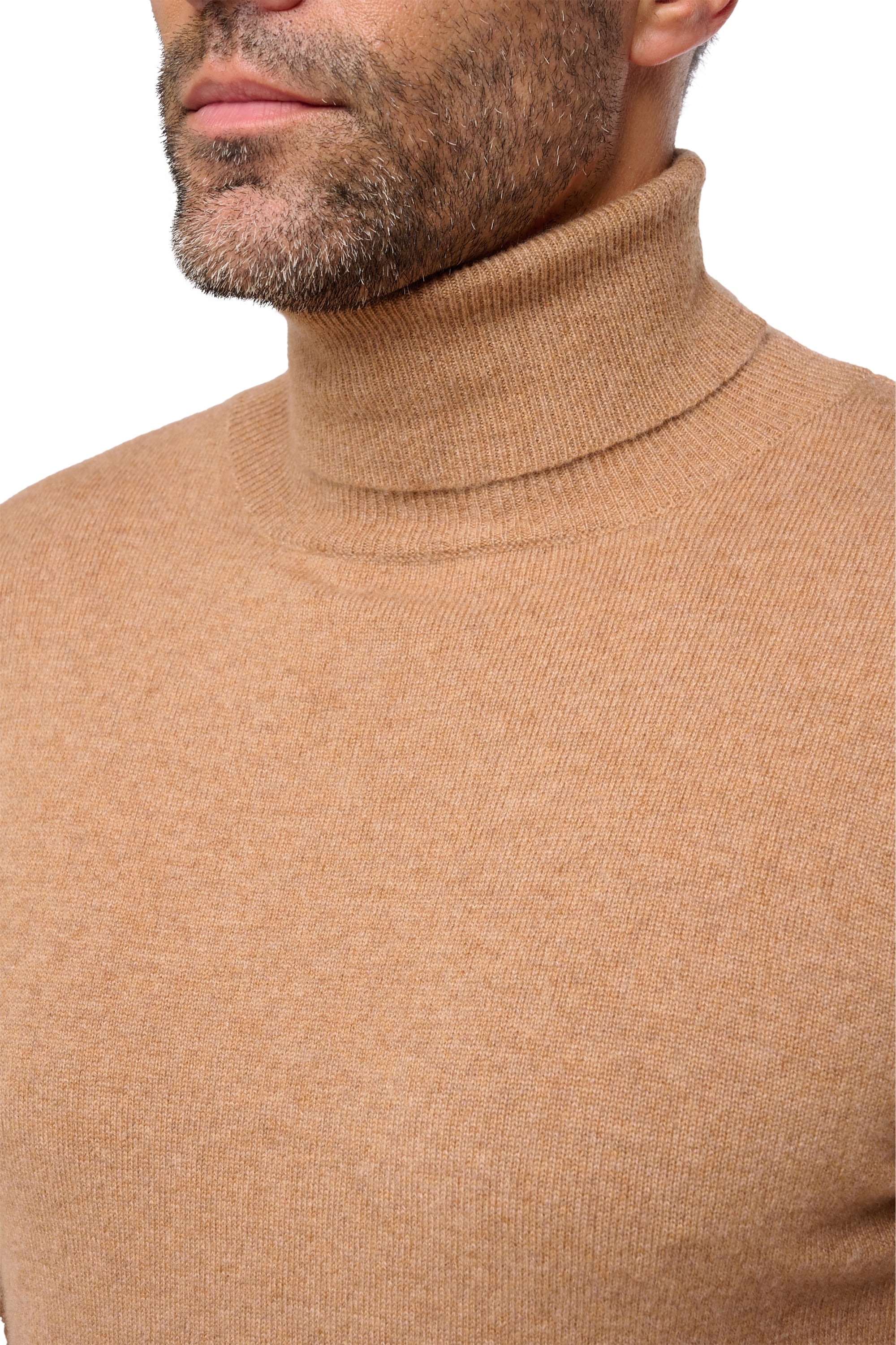 Tarry en cachemire homme - Vue 2 - african camel - Mahogany