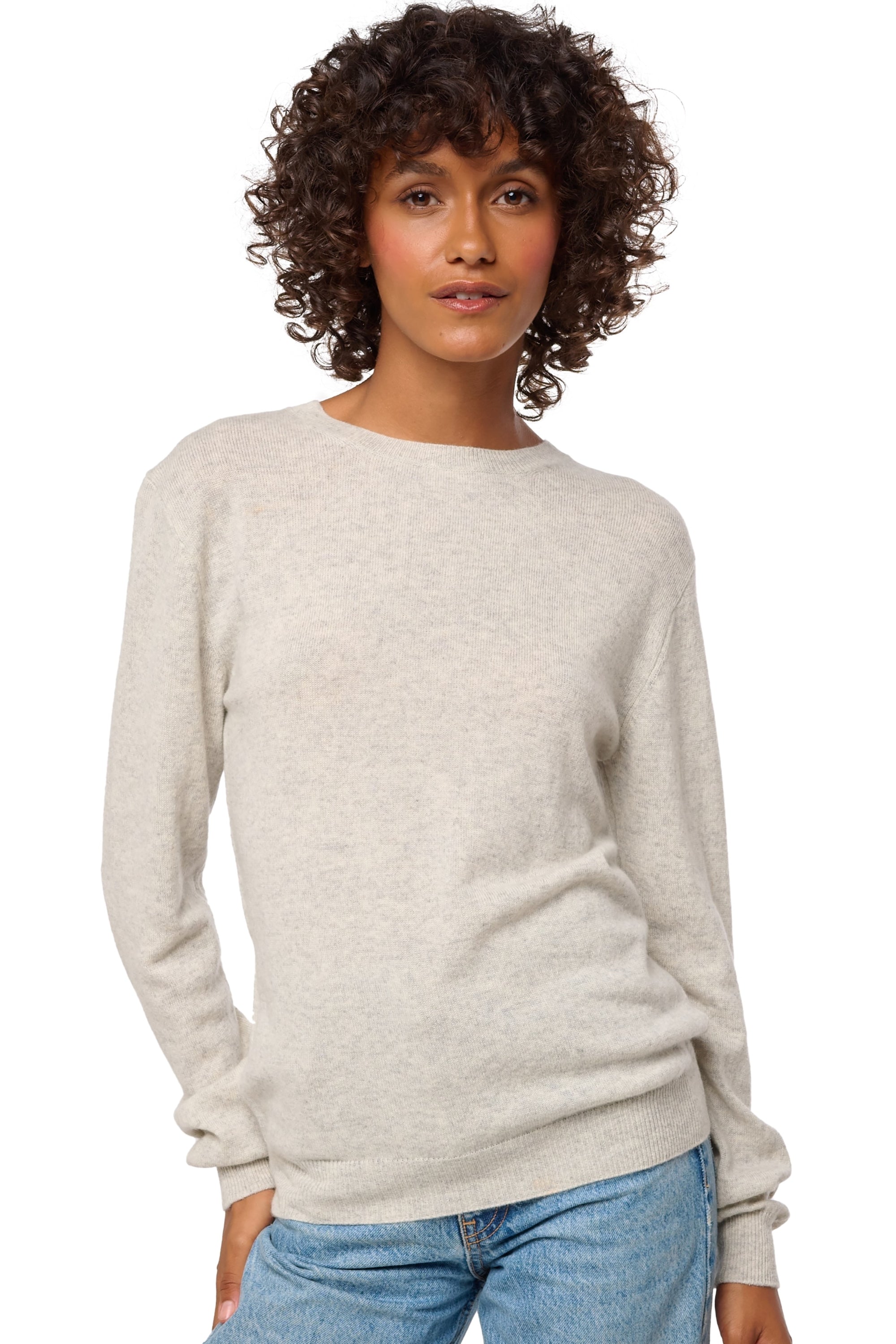 Thalia women's cashmere jumper - blizzard - Mahogany
