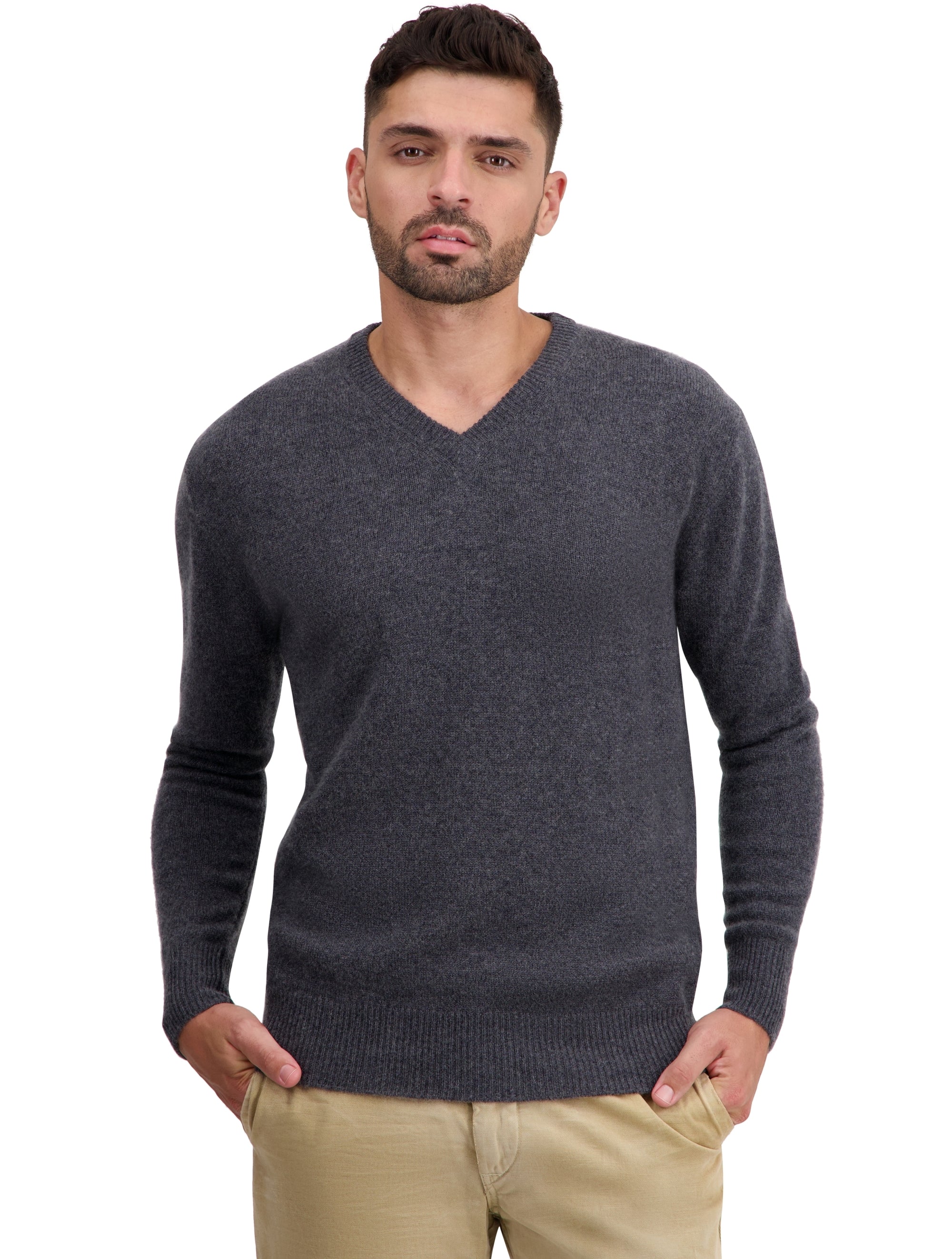 Tour cashmere jumper for men - dark grey - Mahogany